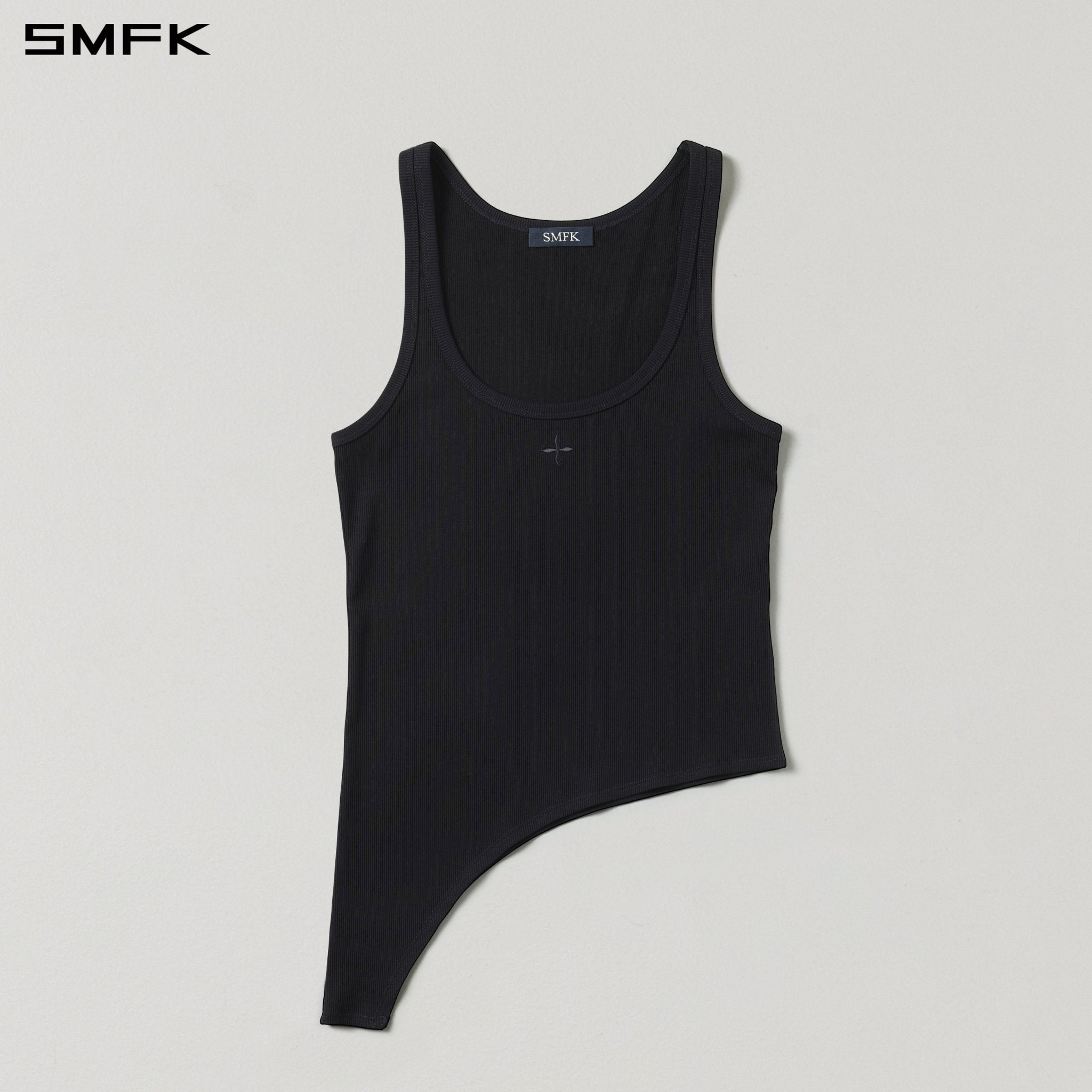 SMFK Asymmetrical Vest in Black | MADAX