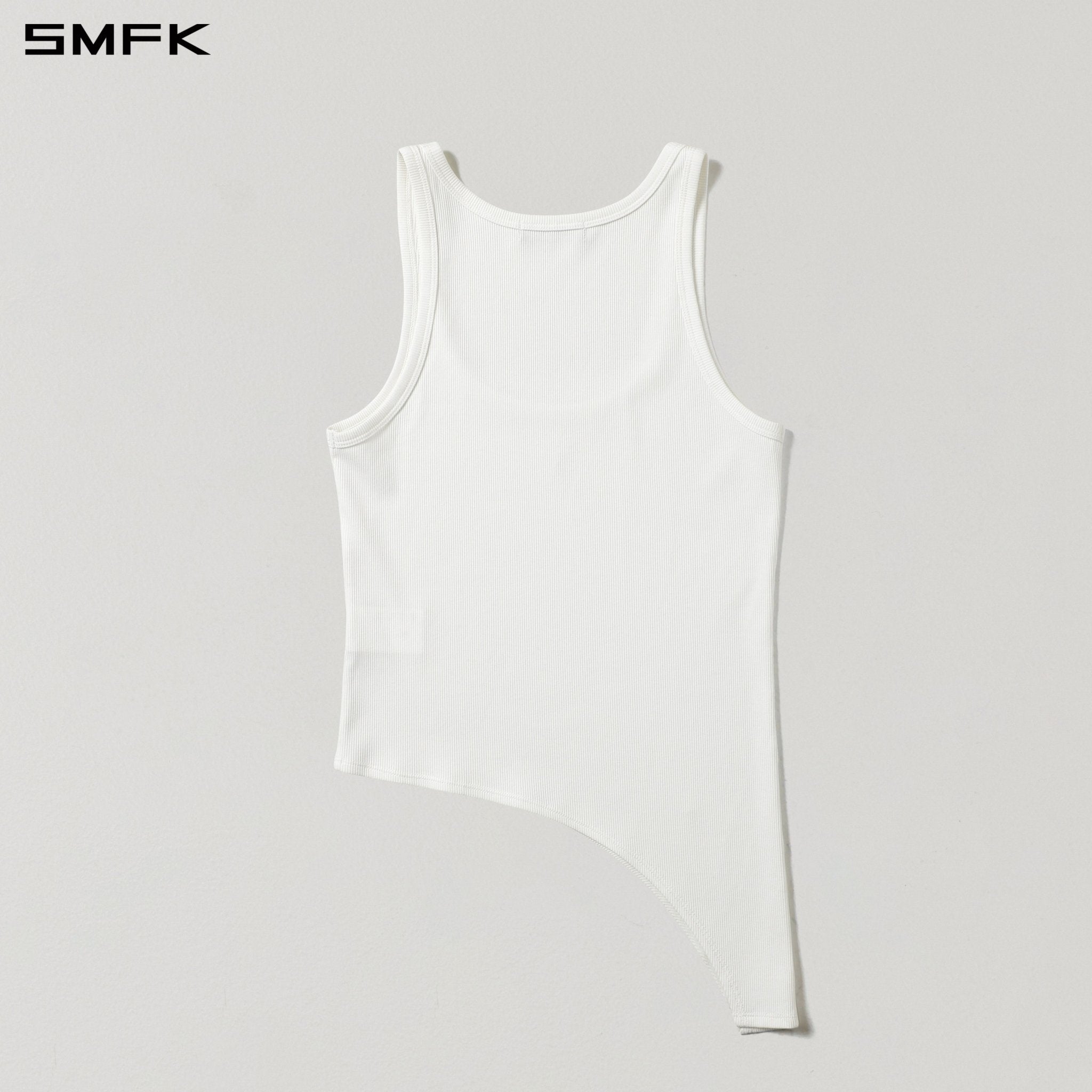 SMFK Asymmetrical Vest in White | MADAX