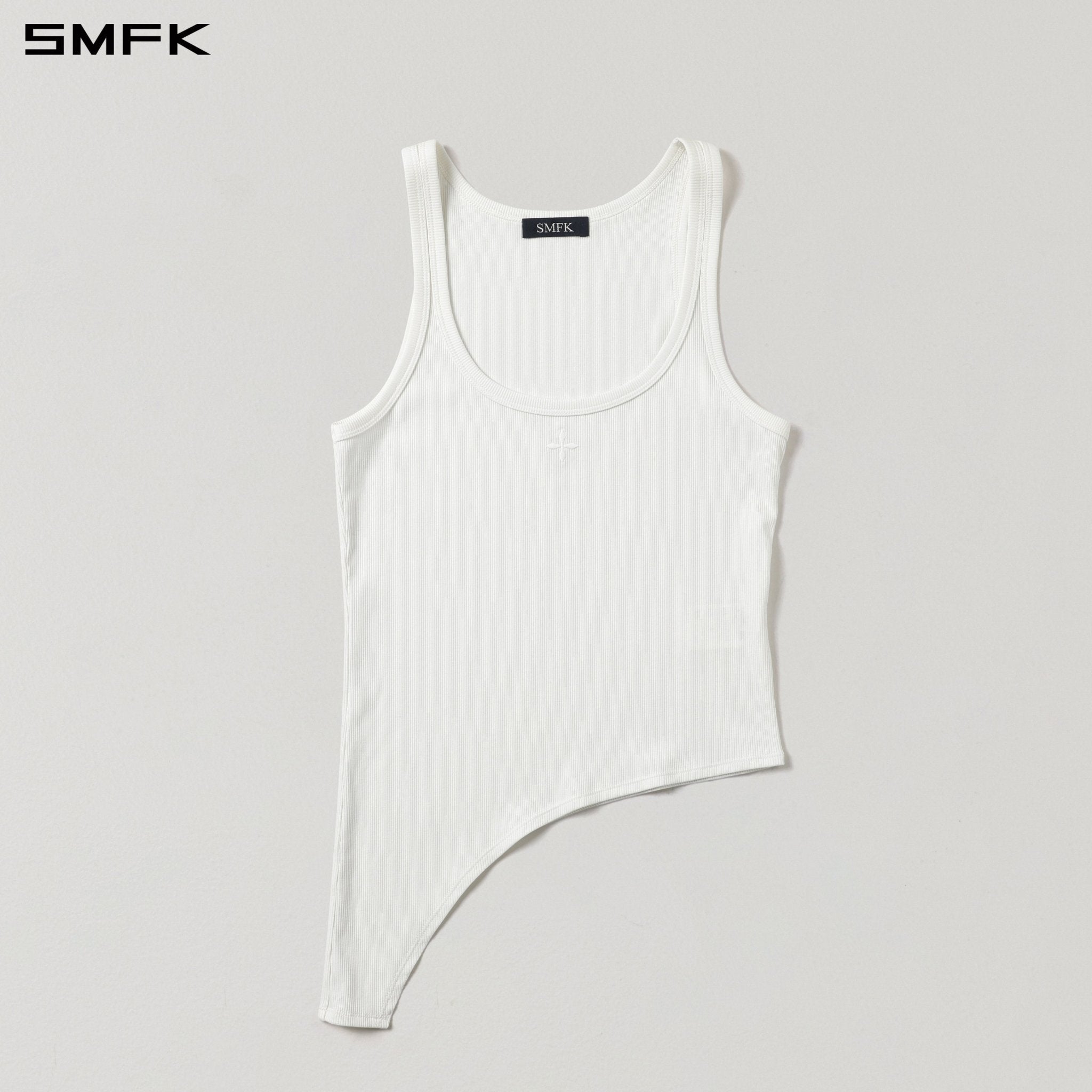 SMFK Asymmetrical Vest in White | MADAX
