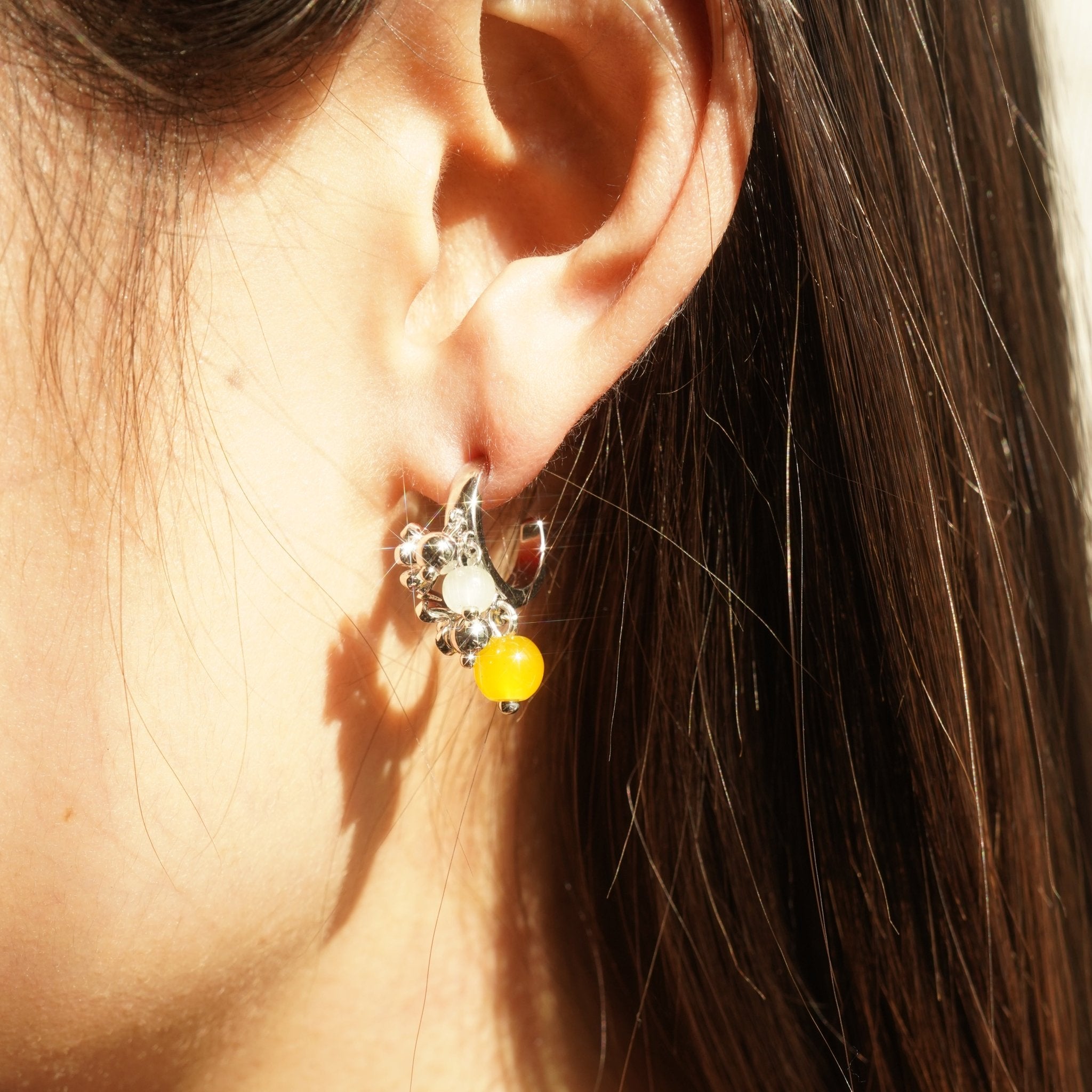 ToneTale Aurora Hoop Earrings in Ryuko color | MADAX