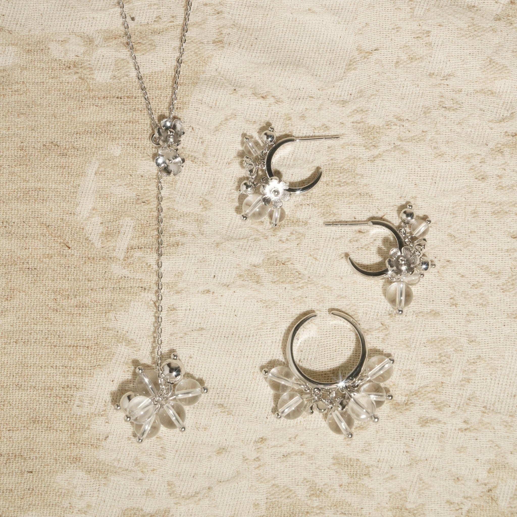 ToneTale Aurora Hoop Earrings in White Gold | MADAX