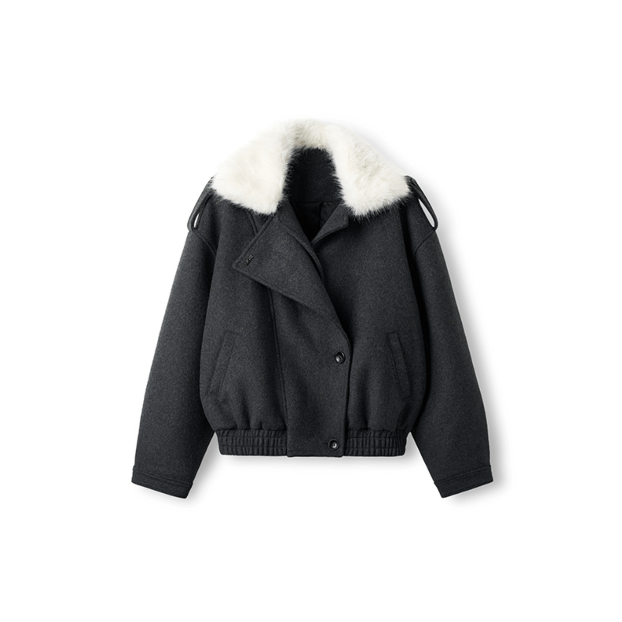 NAWS Aviator Wool Jacket in Botanical Grey | MADAX