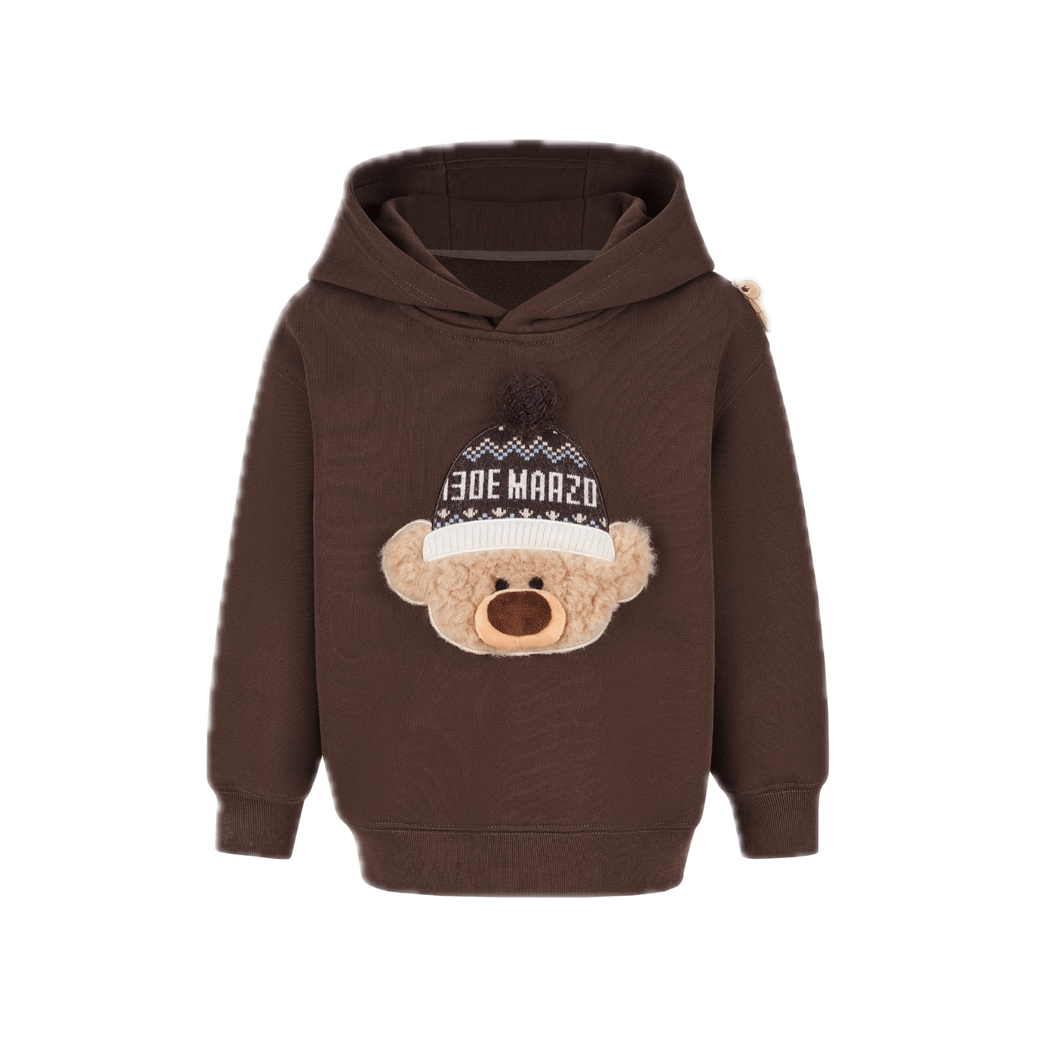 13DE MARZO Baby Bear Hoodie in Brown | MADAX