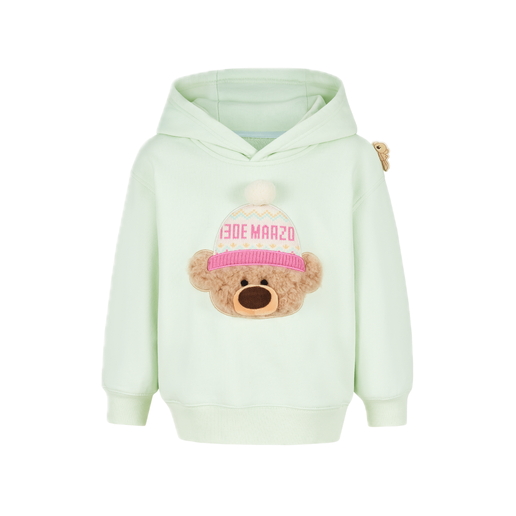 13DE MARZO Baby Bear Hoodie in Green | MADAX