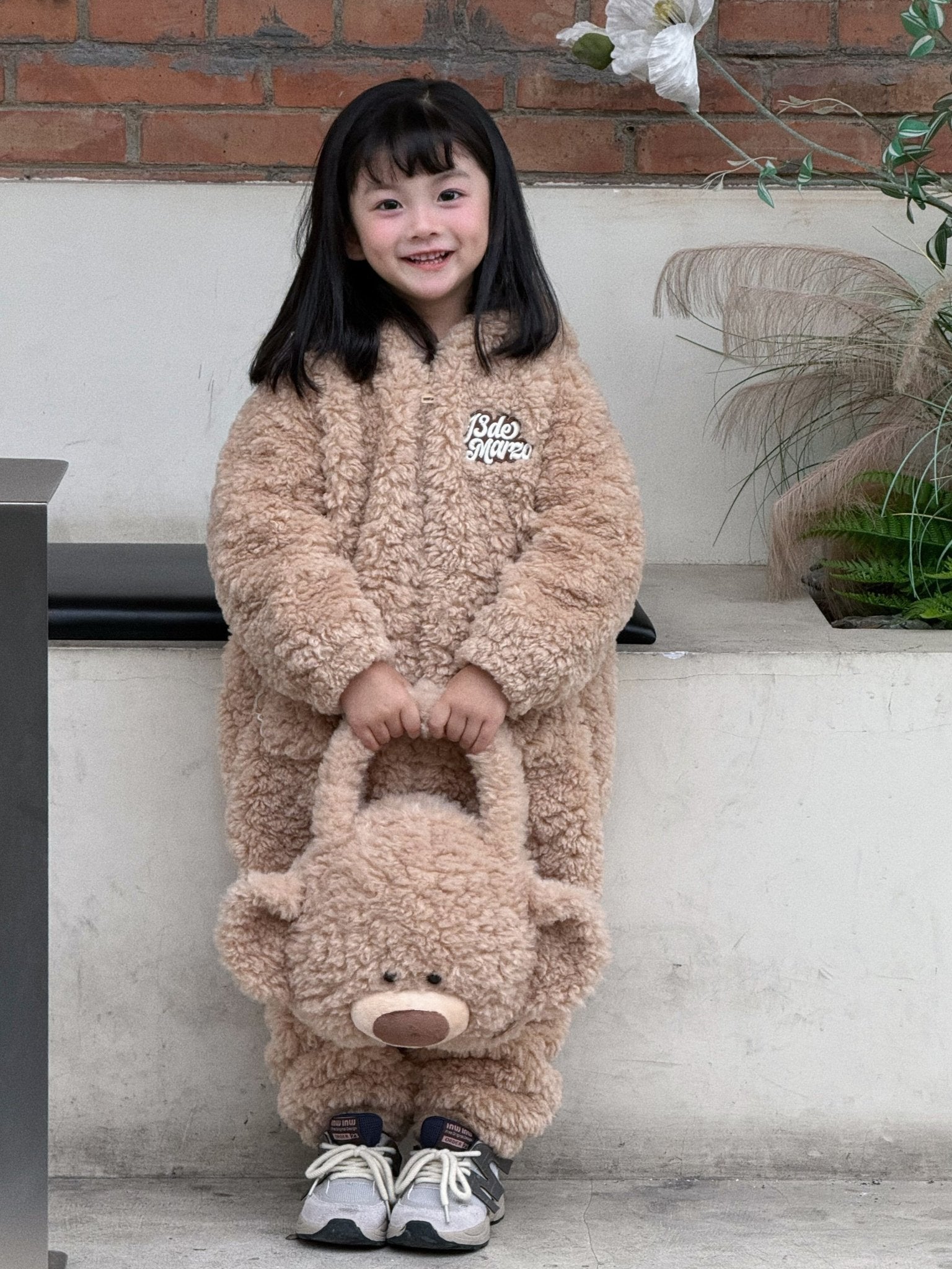 13DE MARZO Baby Bear Zip Coat In Khaki | MADAX