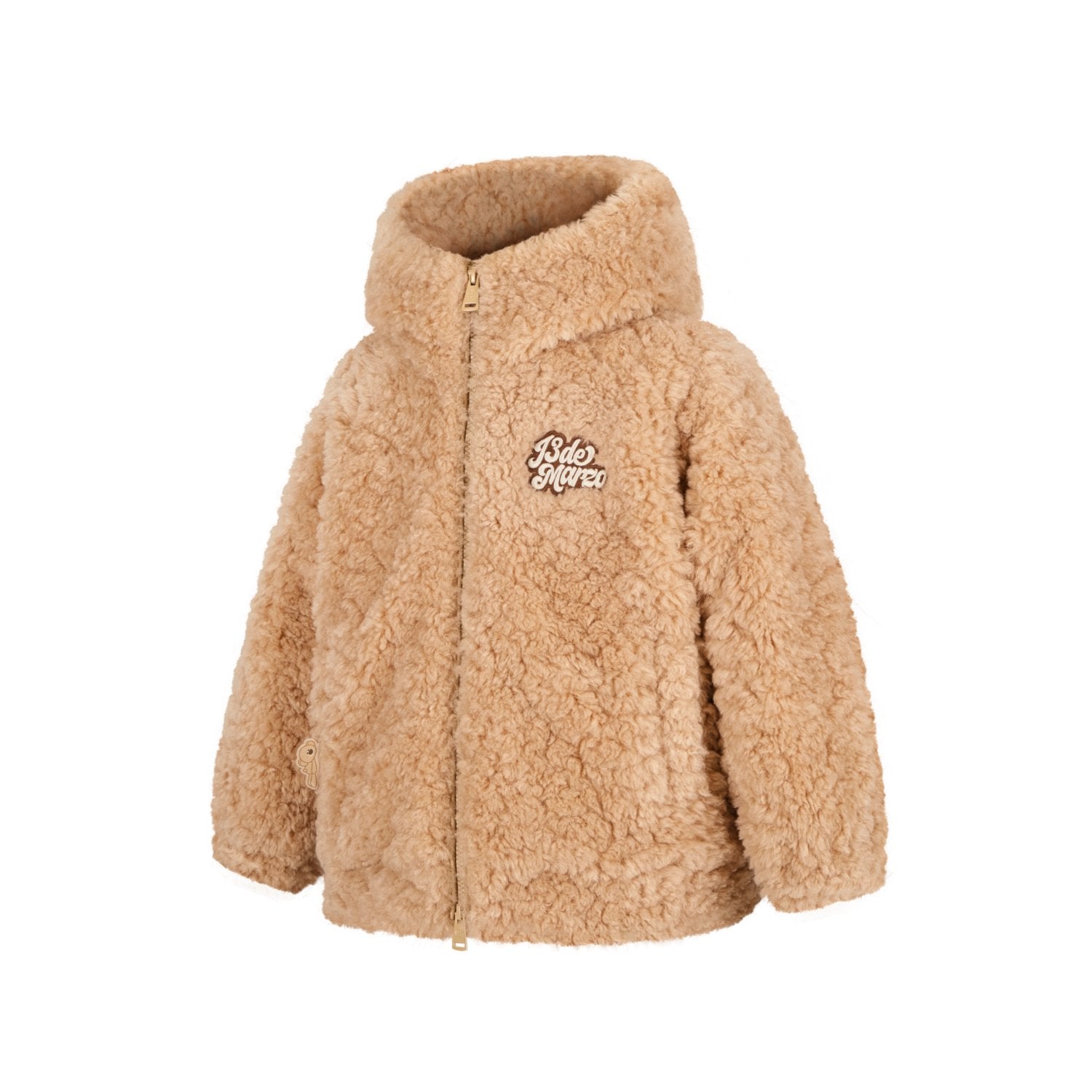 13DE MARZO Baby Bear Zip Coat In Khaki | MADAX