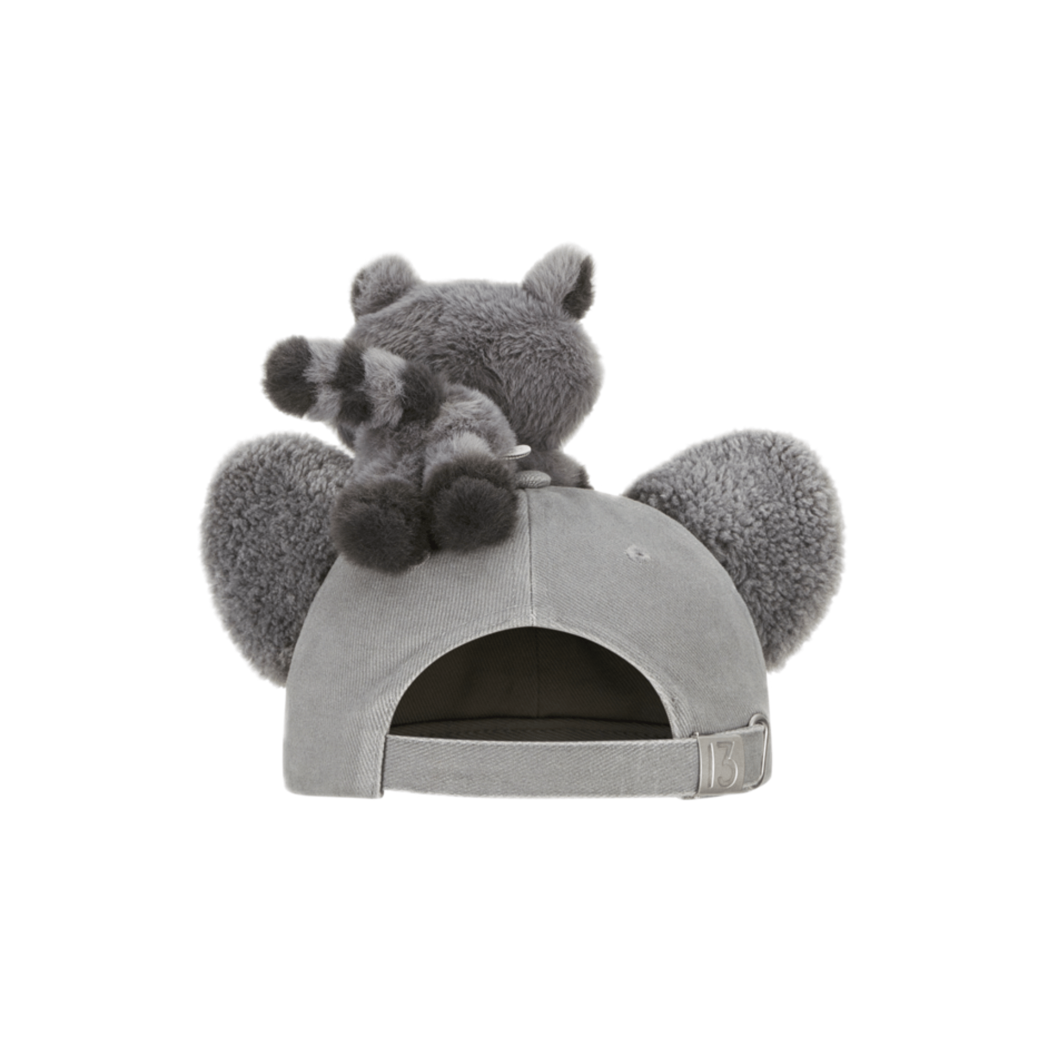 13DE MARZO Baby Marzo Raccoon Bear Stuffed Baseball Cap in Gray | MADAX