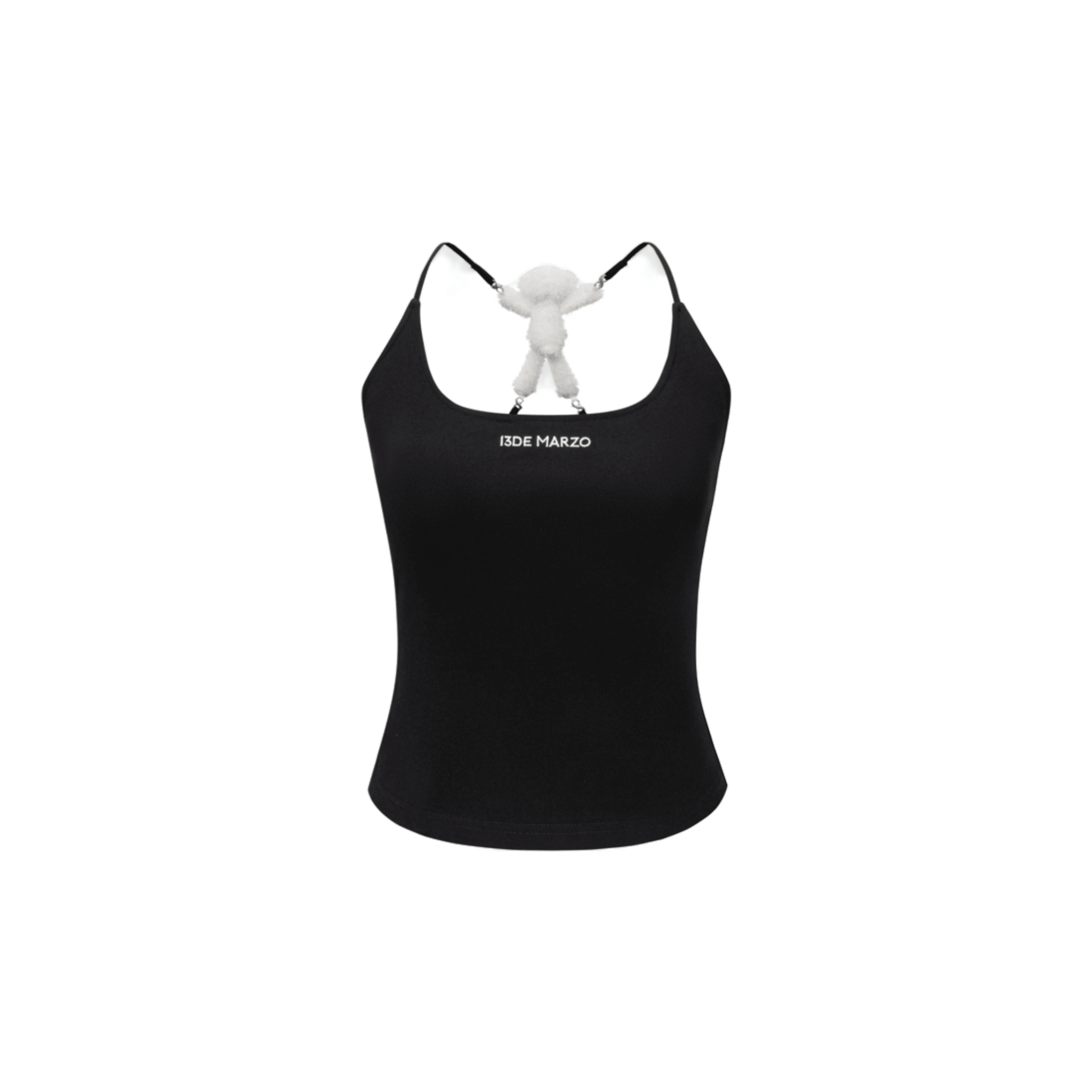 13DE MARZO Back Bear Harness Tank Top in Black | MADAX