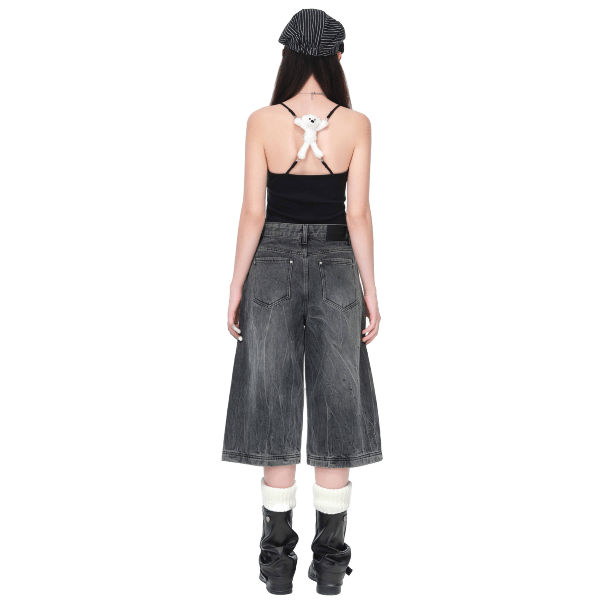 13DE MARZO Back Bear Harness Tank Top in Black | MADAX