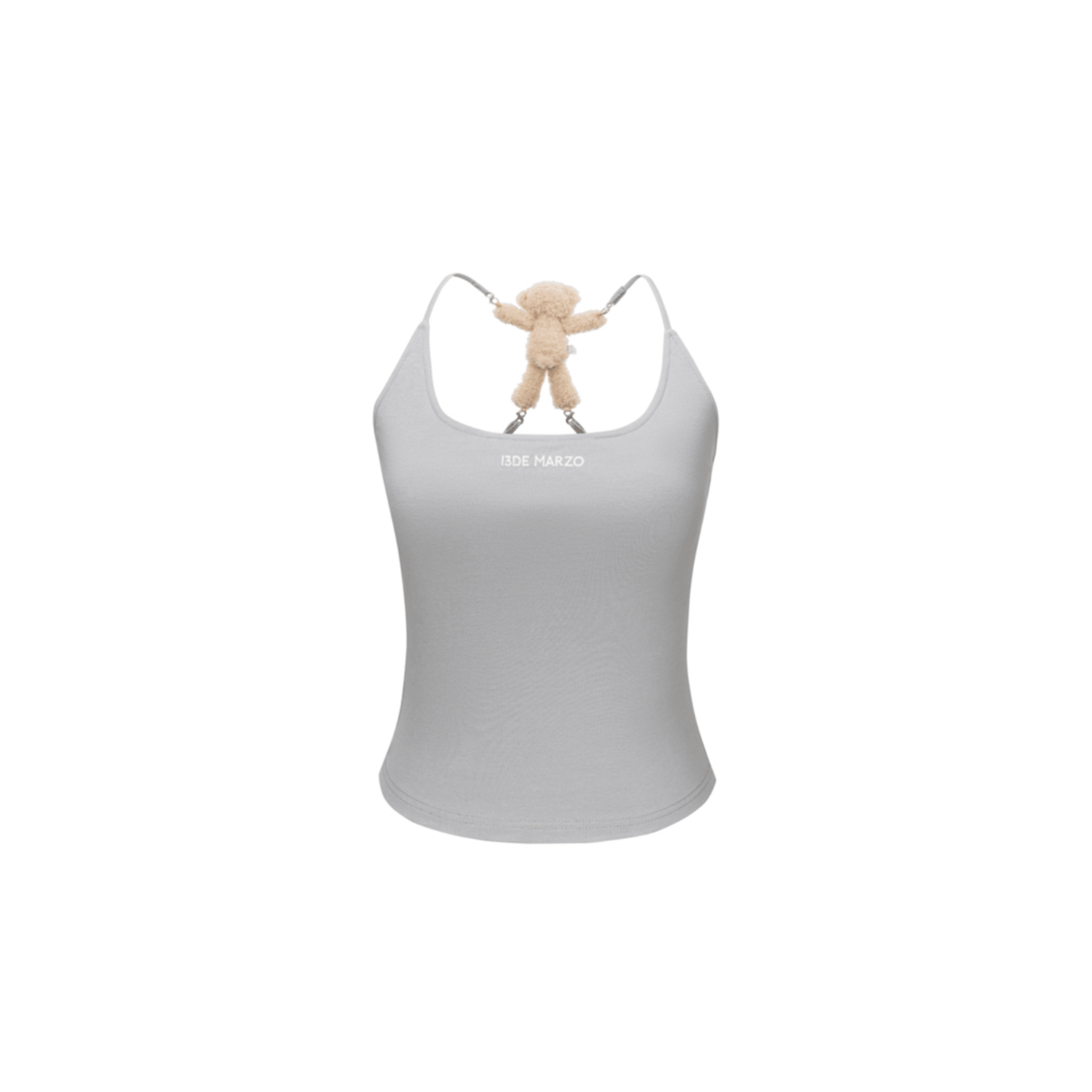 13DE MARZO Back Bear Harness Tank Top in Gray | MADAX