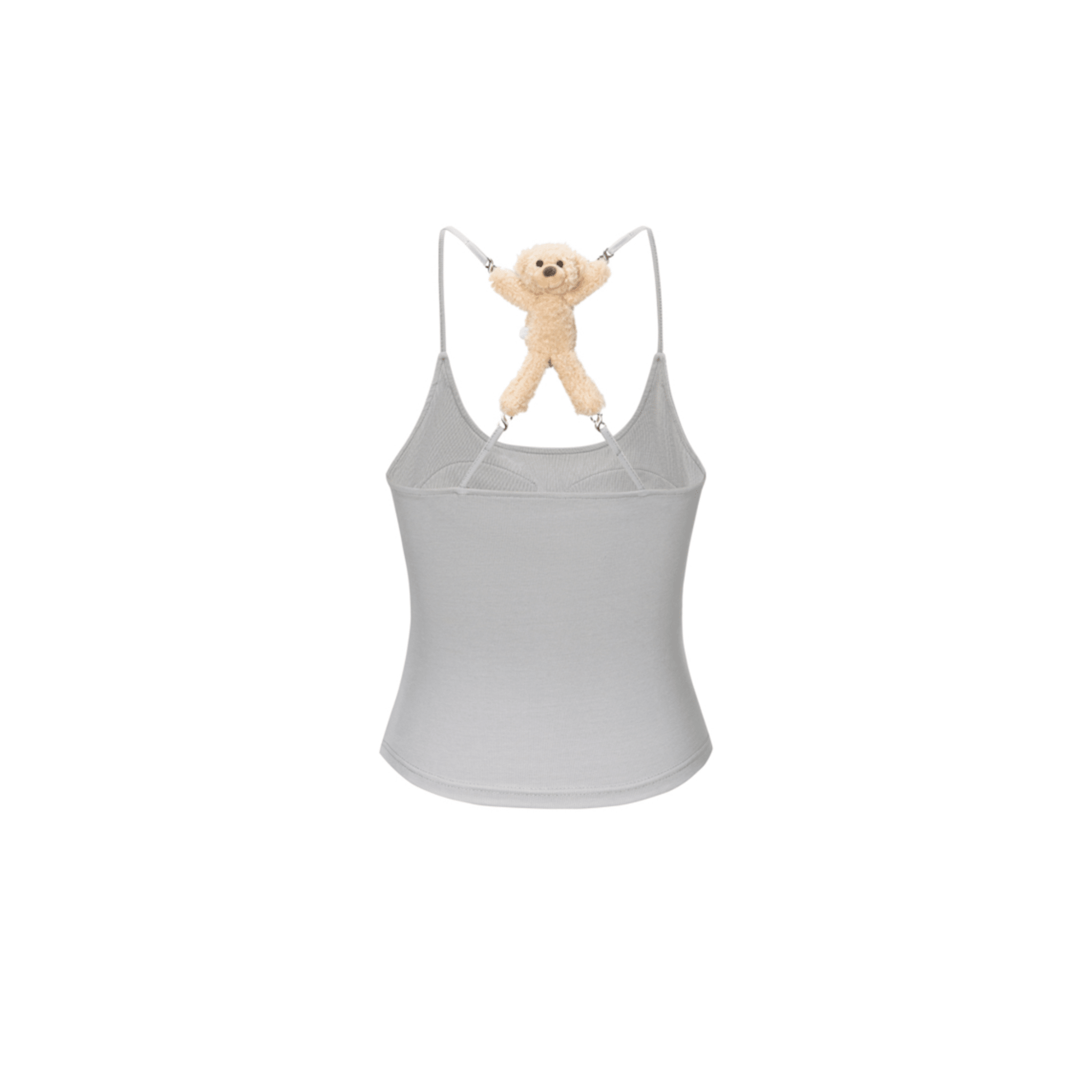 13DE MARZO Back Bear Harness Tank Top in Gray | MADAX