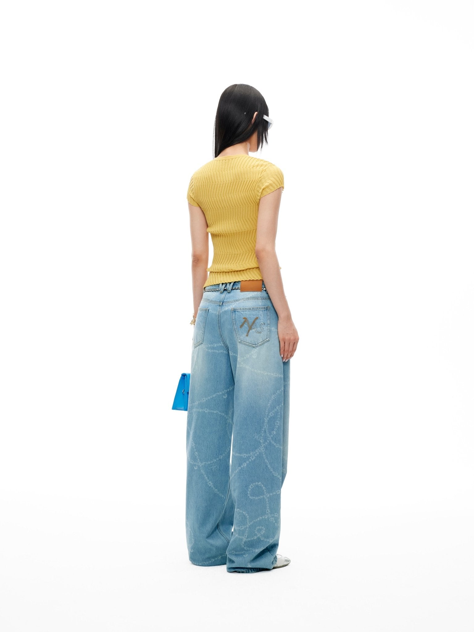 NAWS Bailey Knitted Tee in Yellow | MADAX
