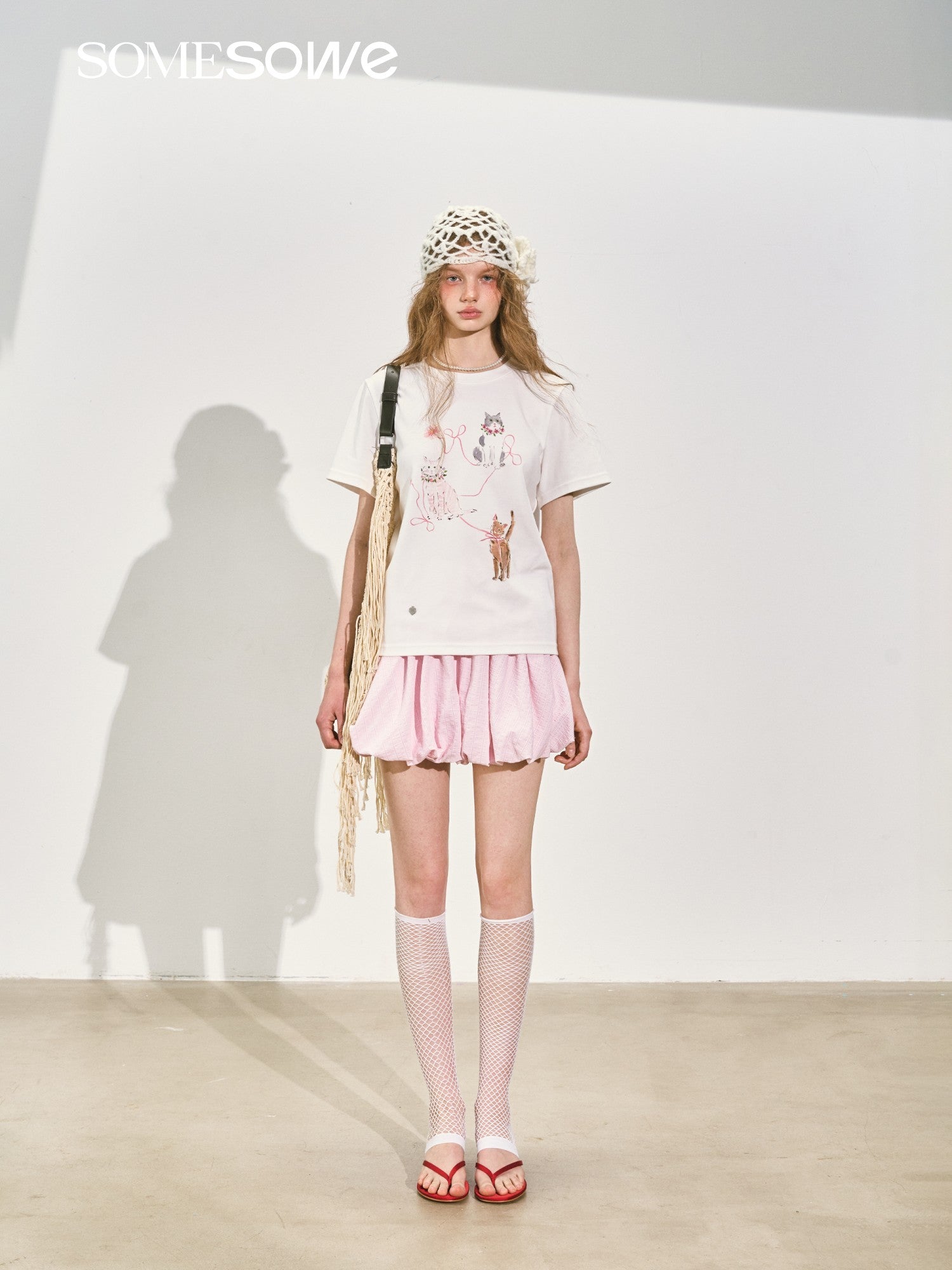 SOMESOWE Ballet Style Cartoon Bubble Skirt In Pink | MADAX