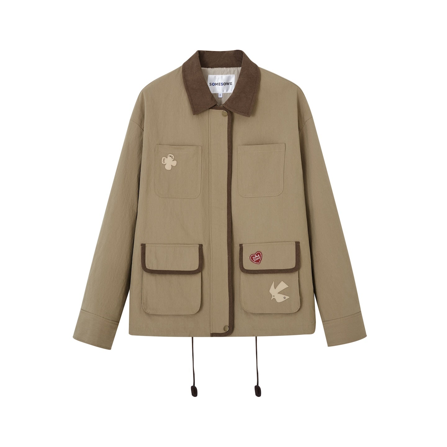 SOMESOWE Barn Style Vintage Jacket In Khaki | MADAX