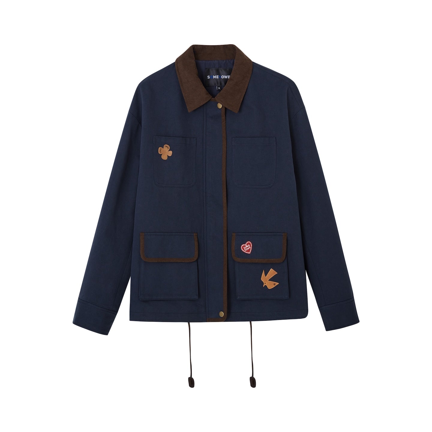 SOMESOWE Barn Style Vintage Jacket In Navy Blue | MADAX
