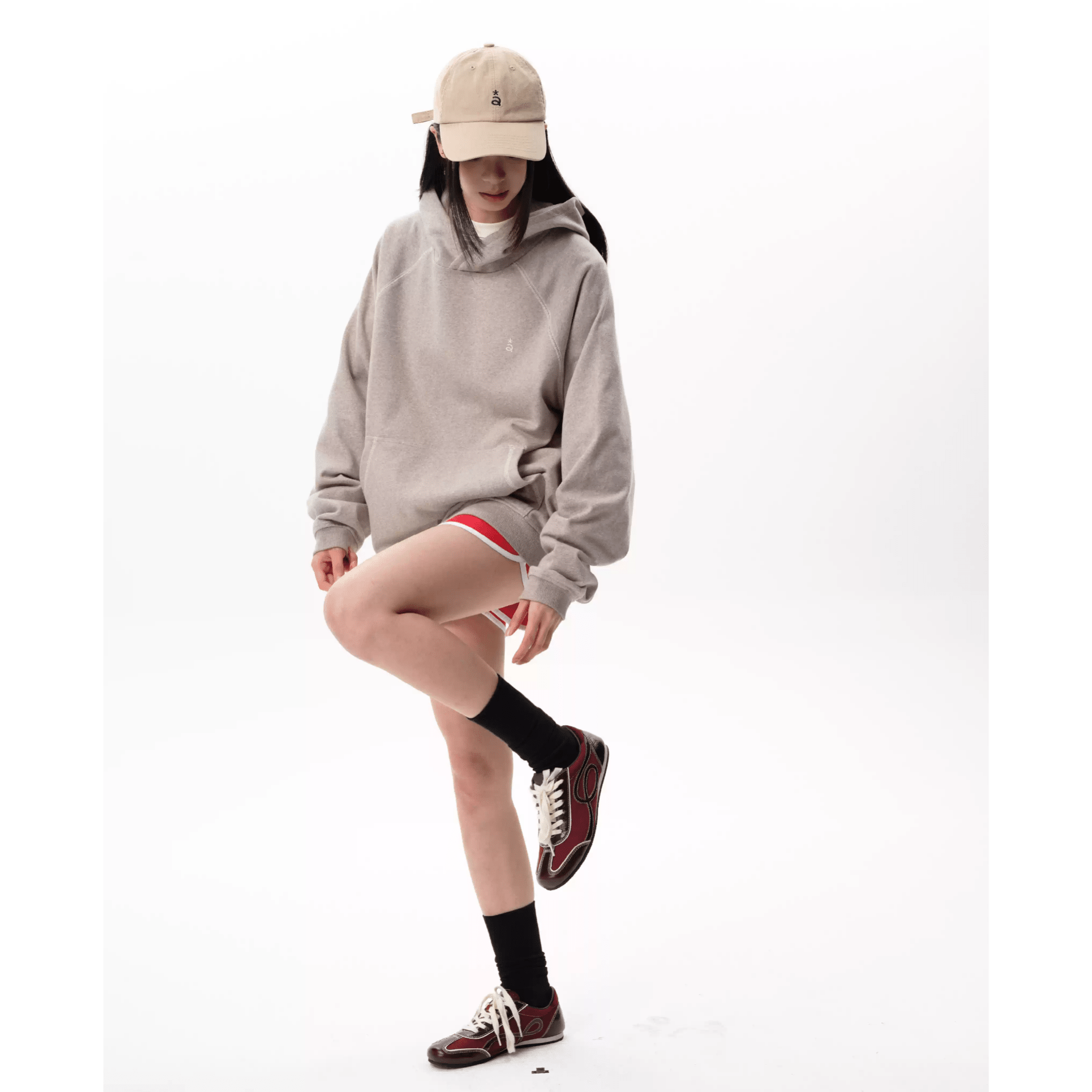 ARCH Basic Hooded Sweatshirt in Oatmeal | MADAX