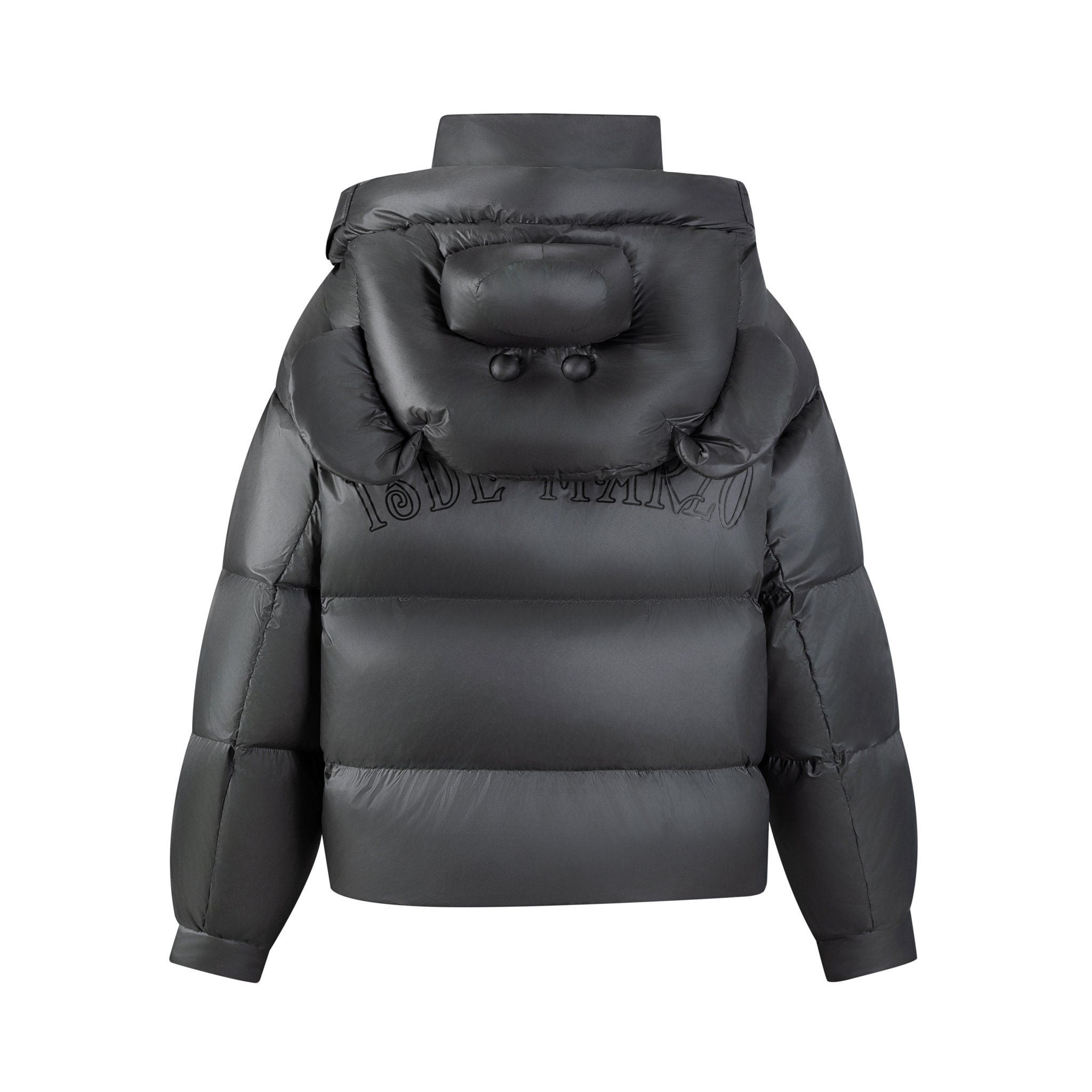 13DE MARZO Bear Embossment Down Jacket In Black | MADAX