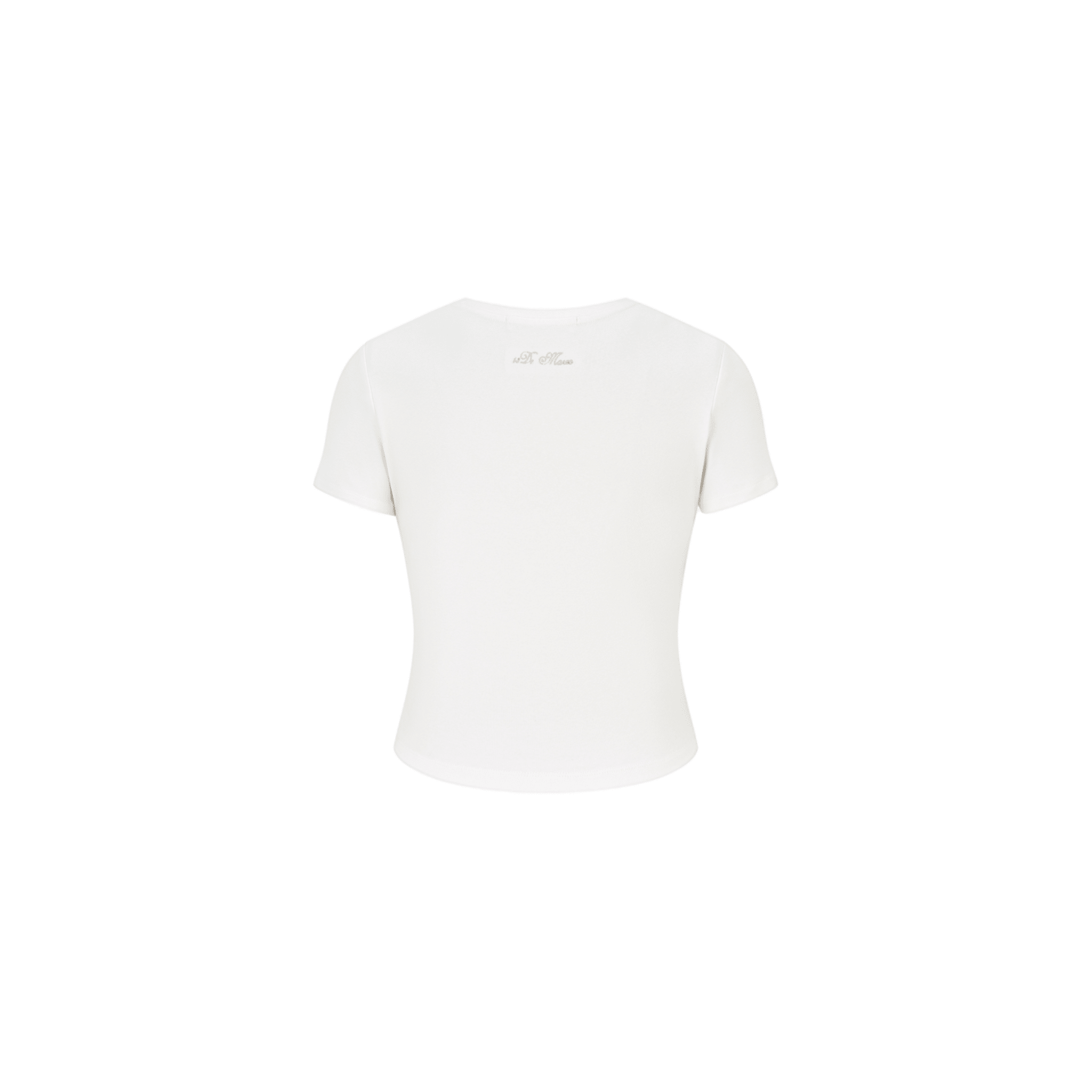 13DE MARZO Bear Magic Mirror Short - Sleeve T-Shirt in White | MADAX