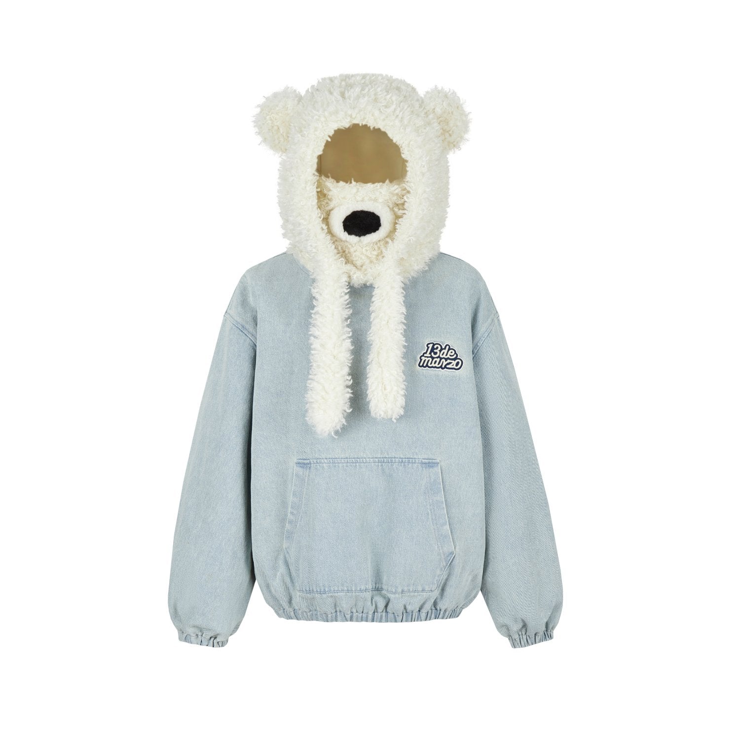 13DE MARZO Bear Set Padded Hoodie In Blue | MADAX