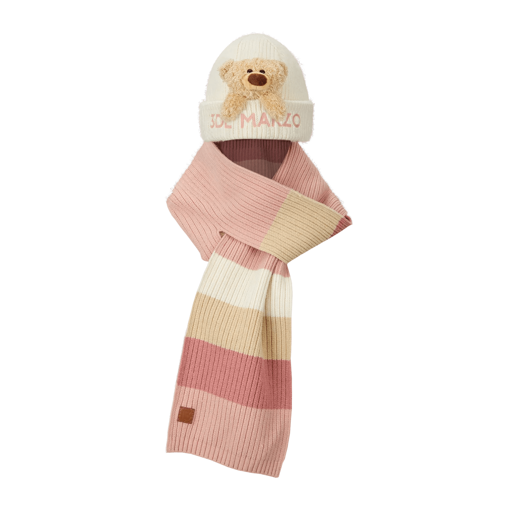 13DE MARZO Bear Skiing Scarf Beanie | MADAX