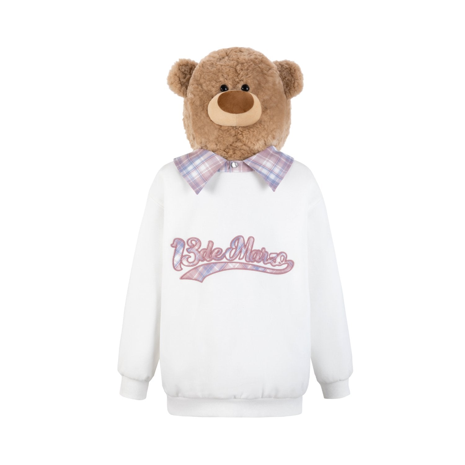 13DE MARZO Bear Zip Fuzzy Hoodie | MADAX