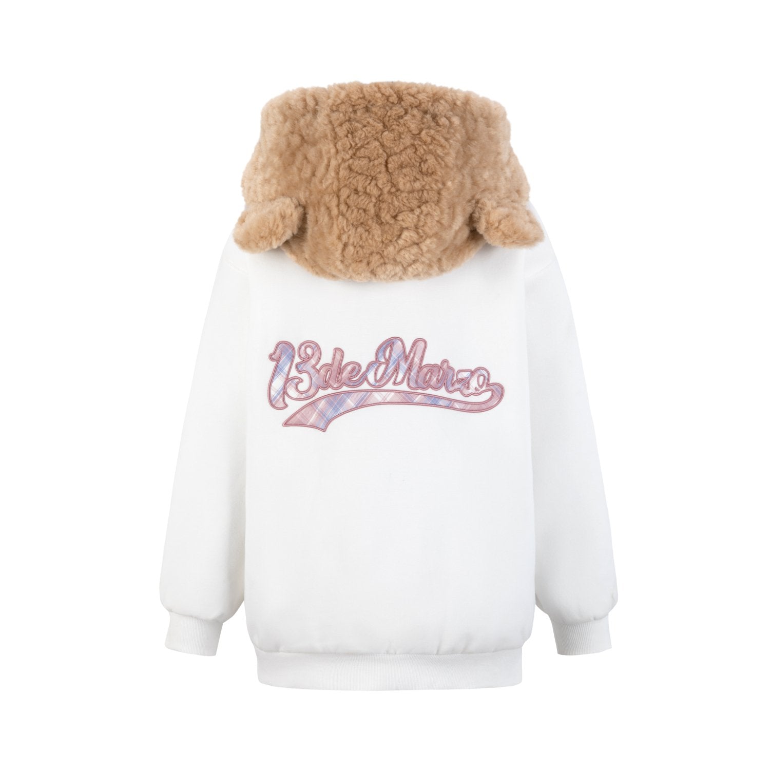 13DE MARZO Bear Zip Fuzzy Hoodie | MADAX