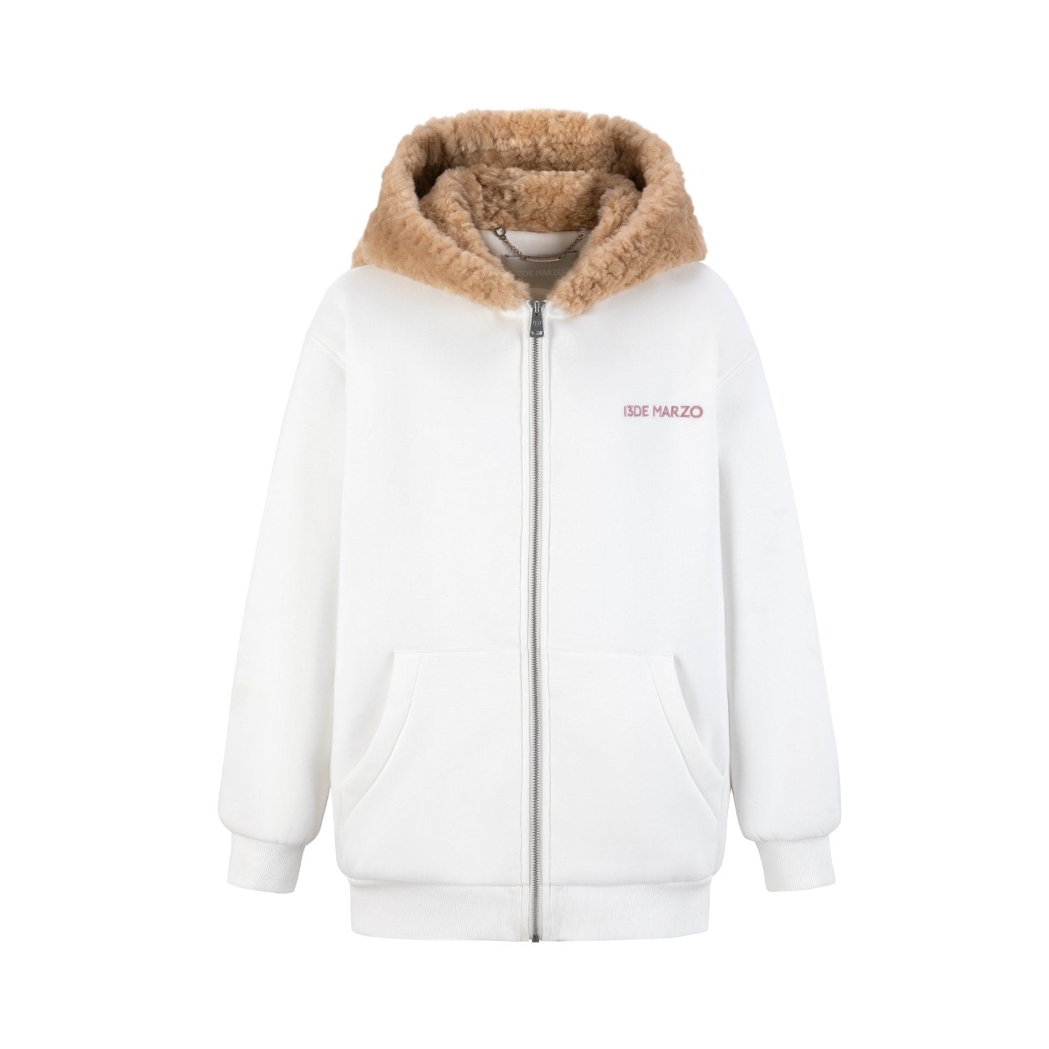 13DE MARZO Bear Zip Fuzzy Hoodie | MADAX