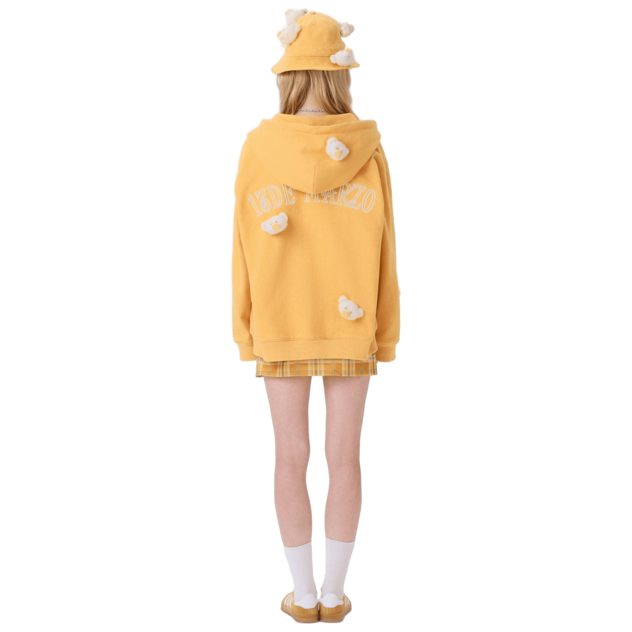 Bear Zipper Hoodie in Yellow | MADAX Bear Zipper Hoodie in Yellow | MADAX