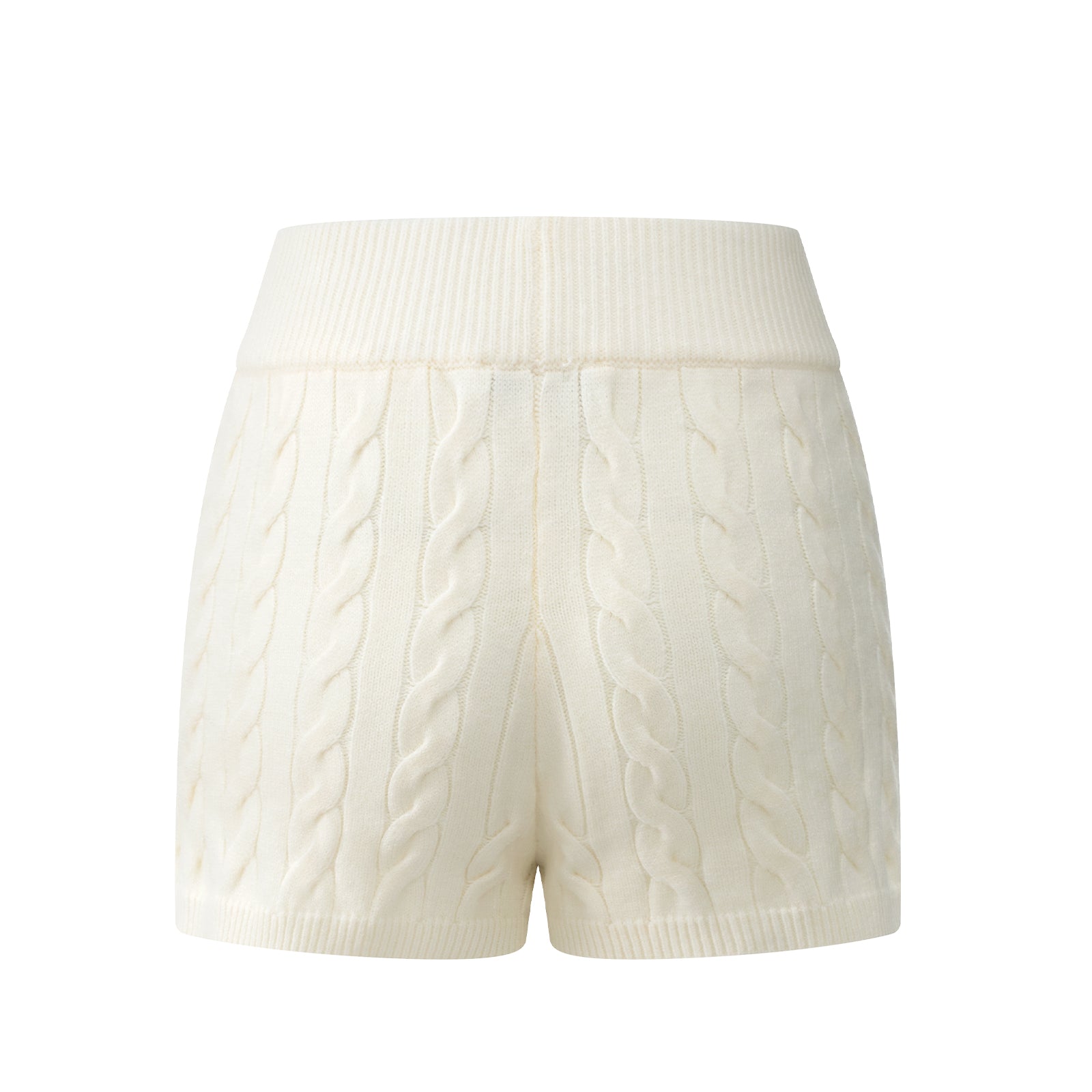 CLIMAX VISION Beige Cable Knit Suit Shorts | MADAX