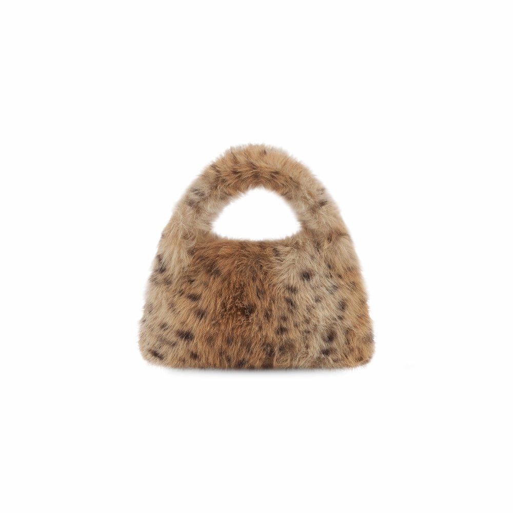 NAWS Beige Color Snow Black - night Furry Tote | MADAX