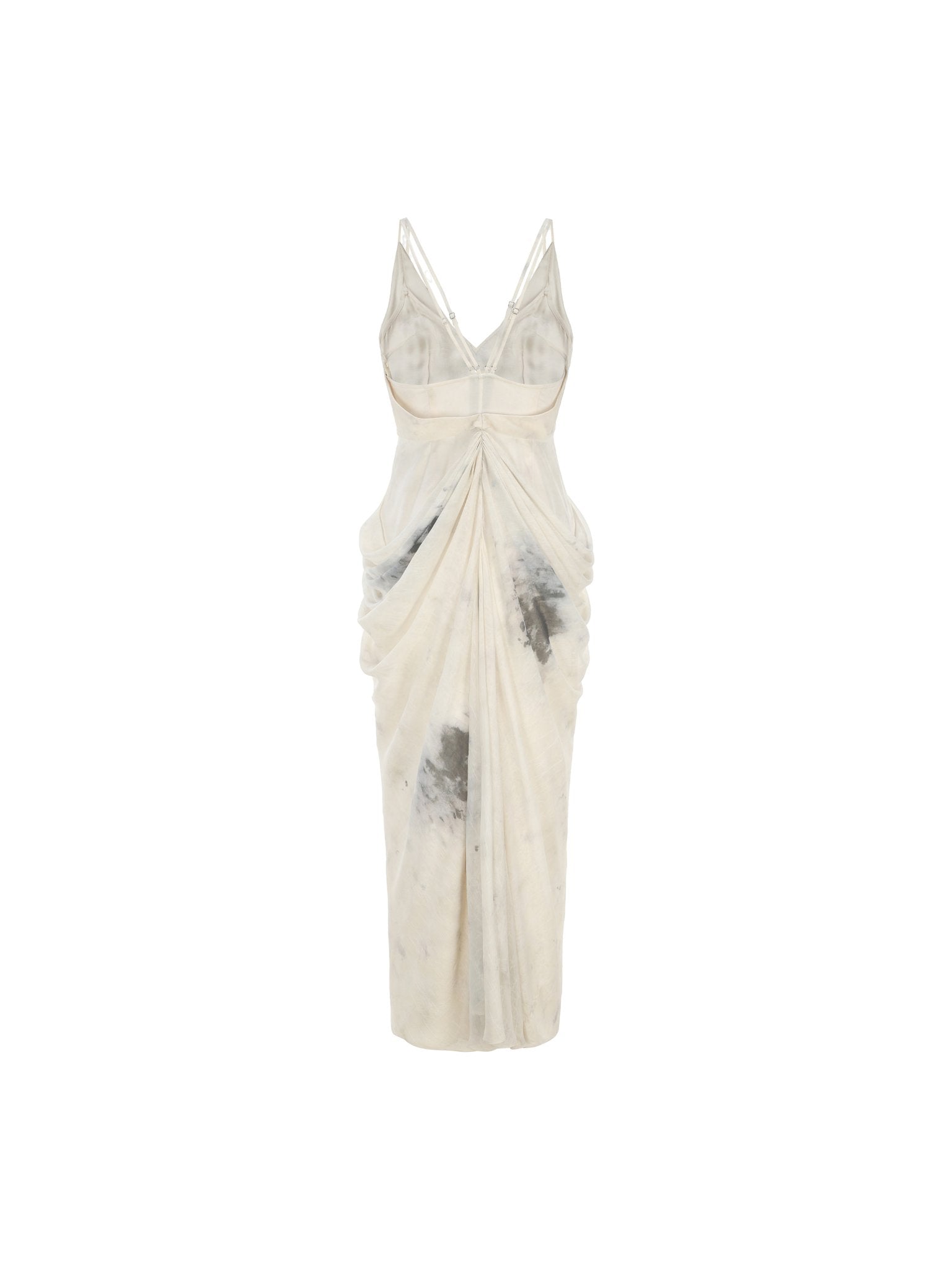 ELYWOOD Beige Double Layered Pleated Dress | MADAX