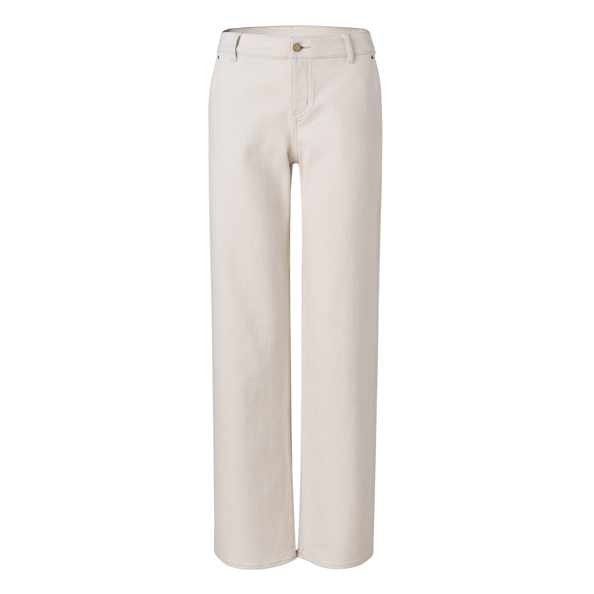 Ther. Beige Low-waisted Wide-leg Jeans | MADA IN CHINA