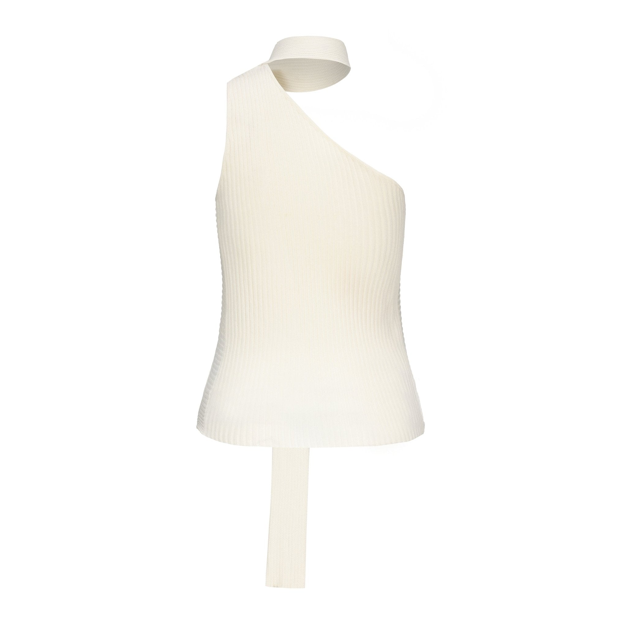 ARTE PURA Beige Neck Tank Top | MADA IN CHINA