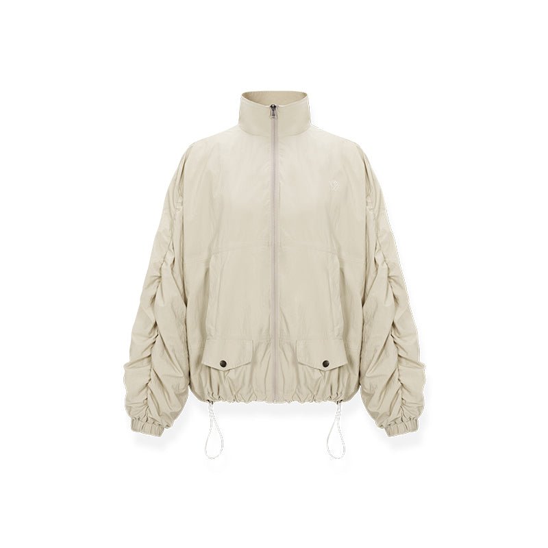 NAWS Beige Waterproof Soft Jogging Jacket | MADAX