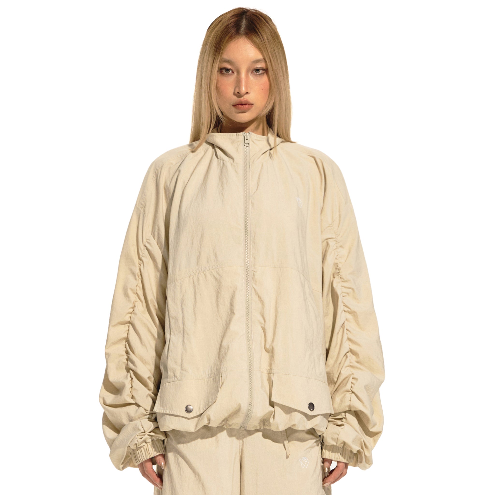 NAWS Beige Waterproof Soft Jogging Jacket | MADAX