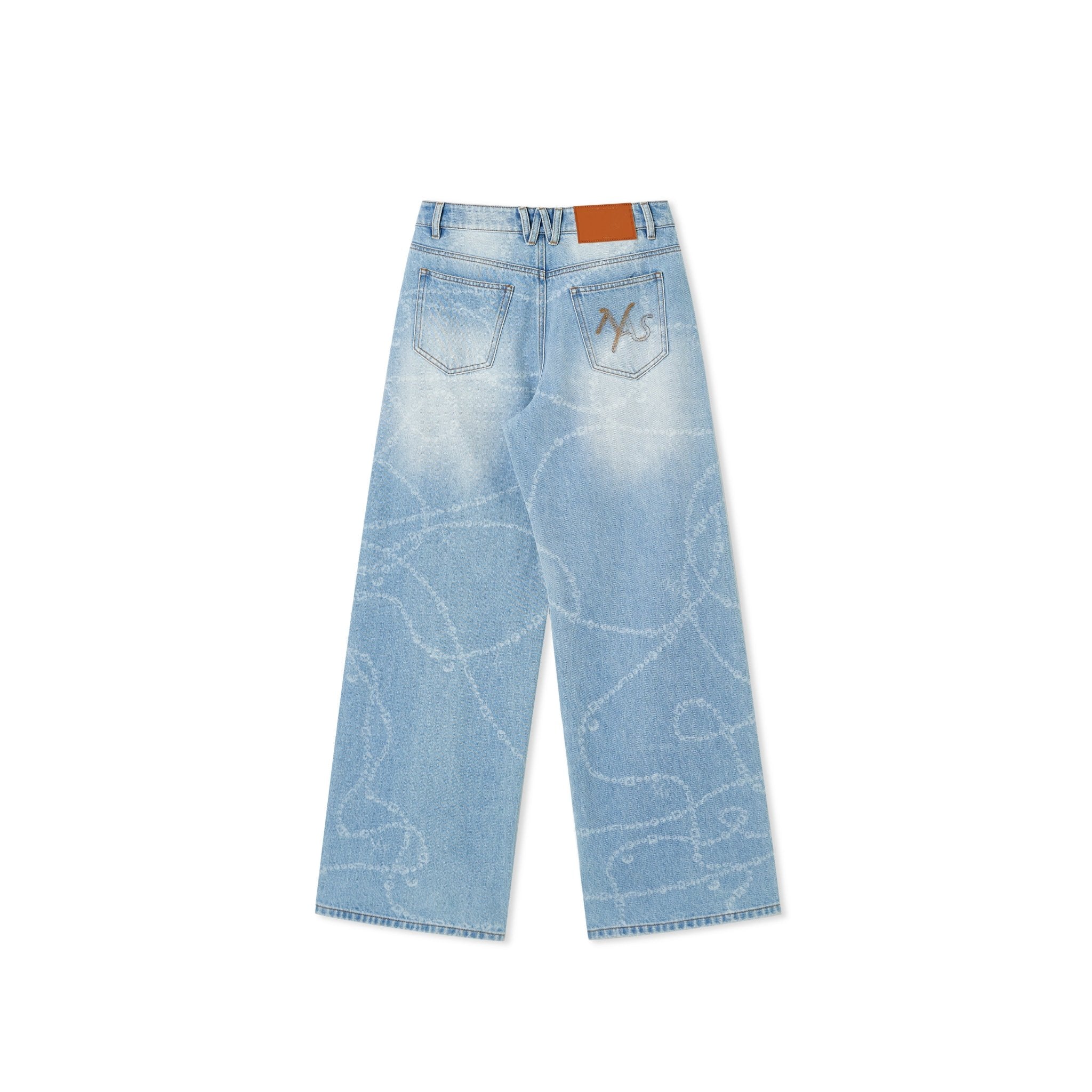 NAWS Beverly Blue All-over Print Jeans | MADAX