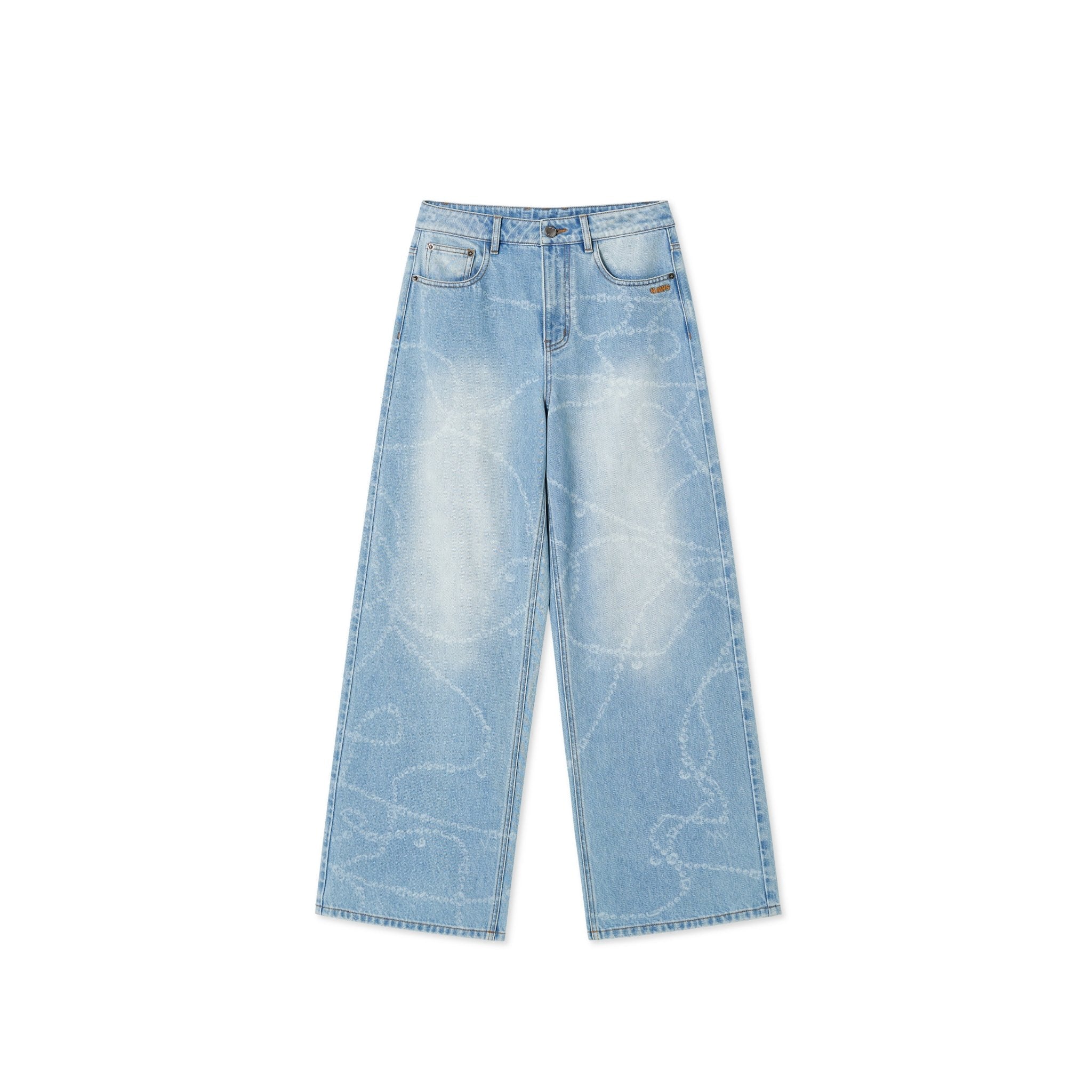 NAWS Beverly Blue All-over Print Jeans | MADAX