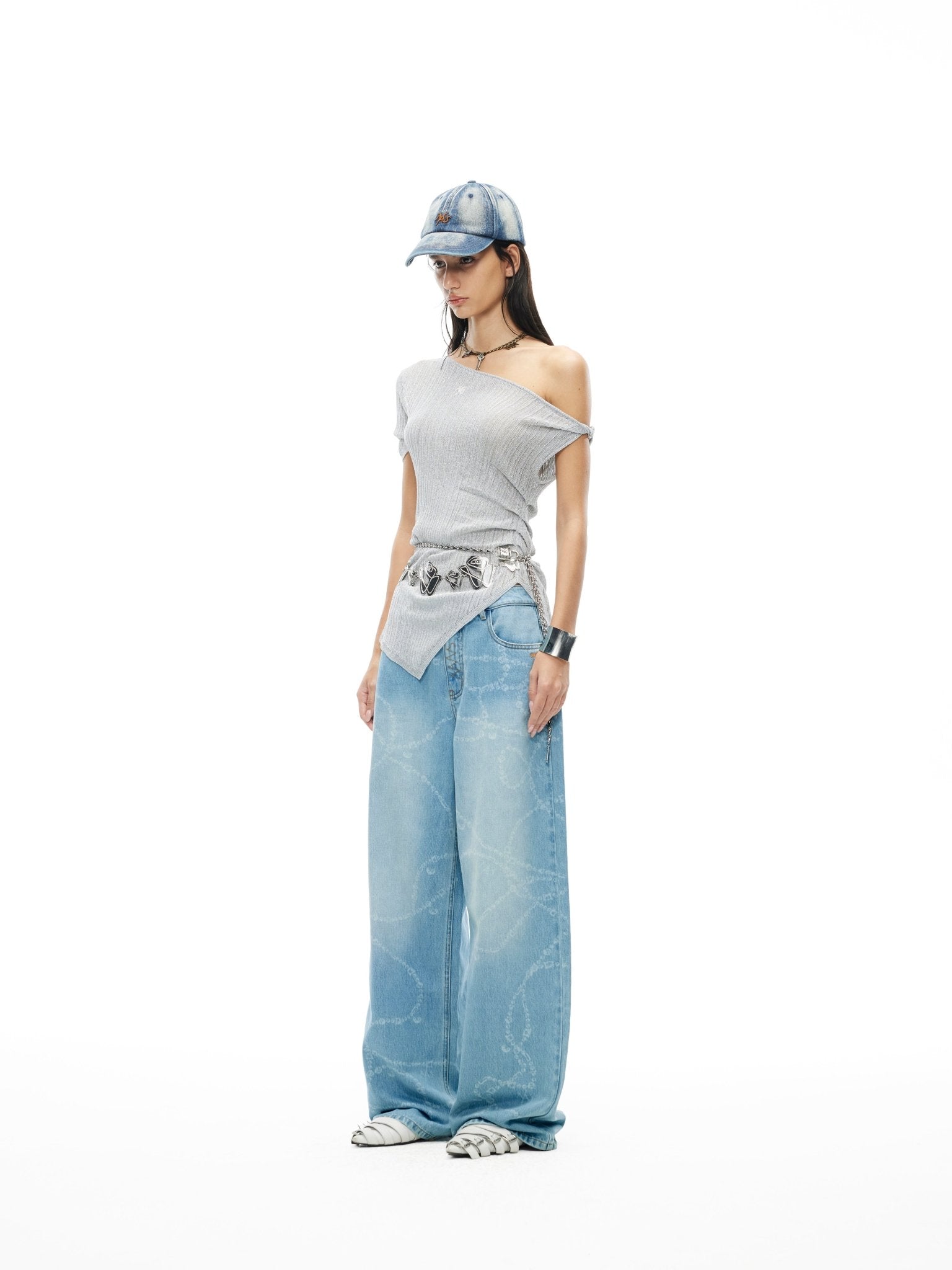 NAWS Beverly Blue All-over Print Jeans | MADAX