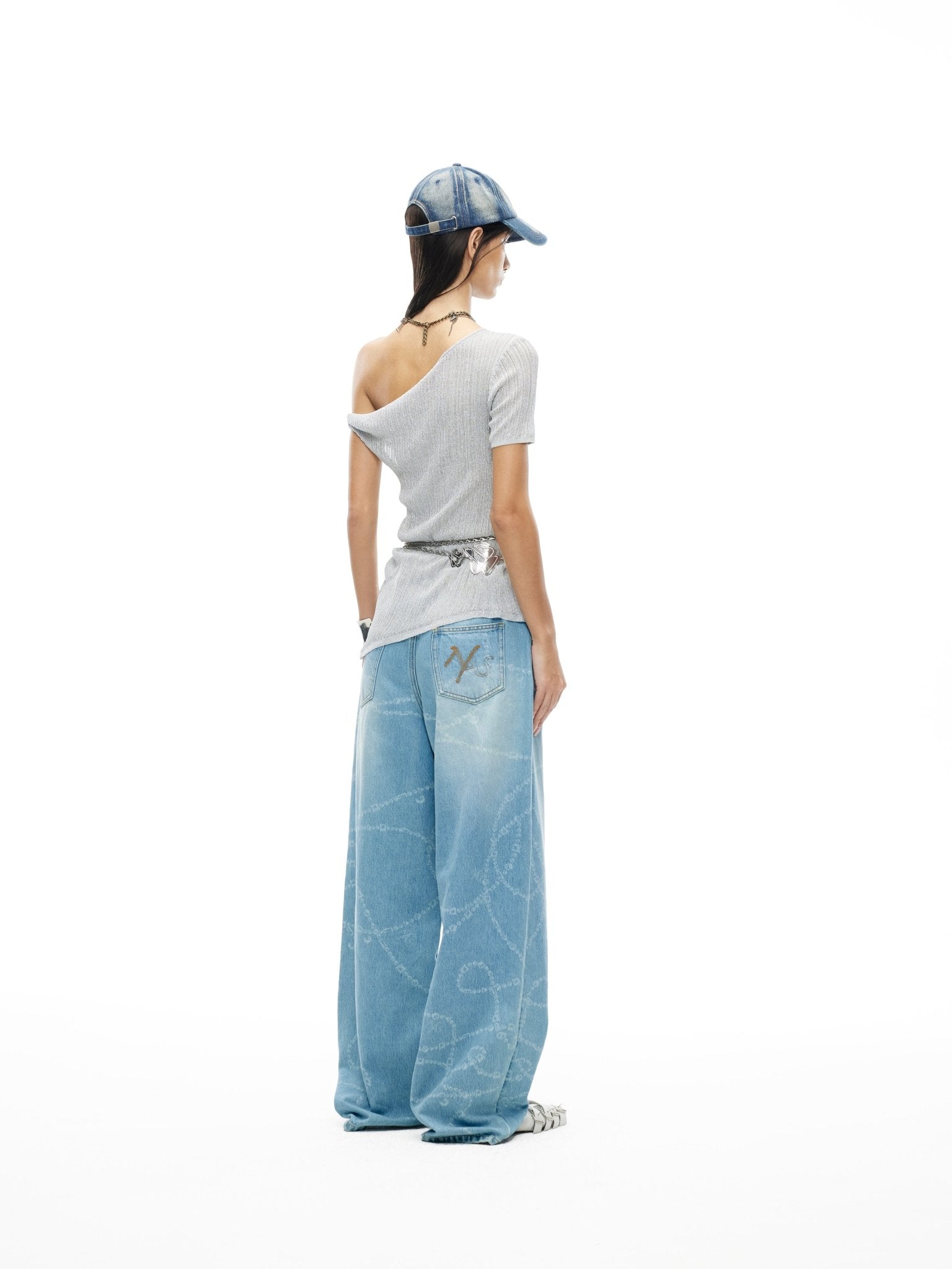 NAWS Beverly Blue All-over Print Jeans | MADAX