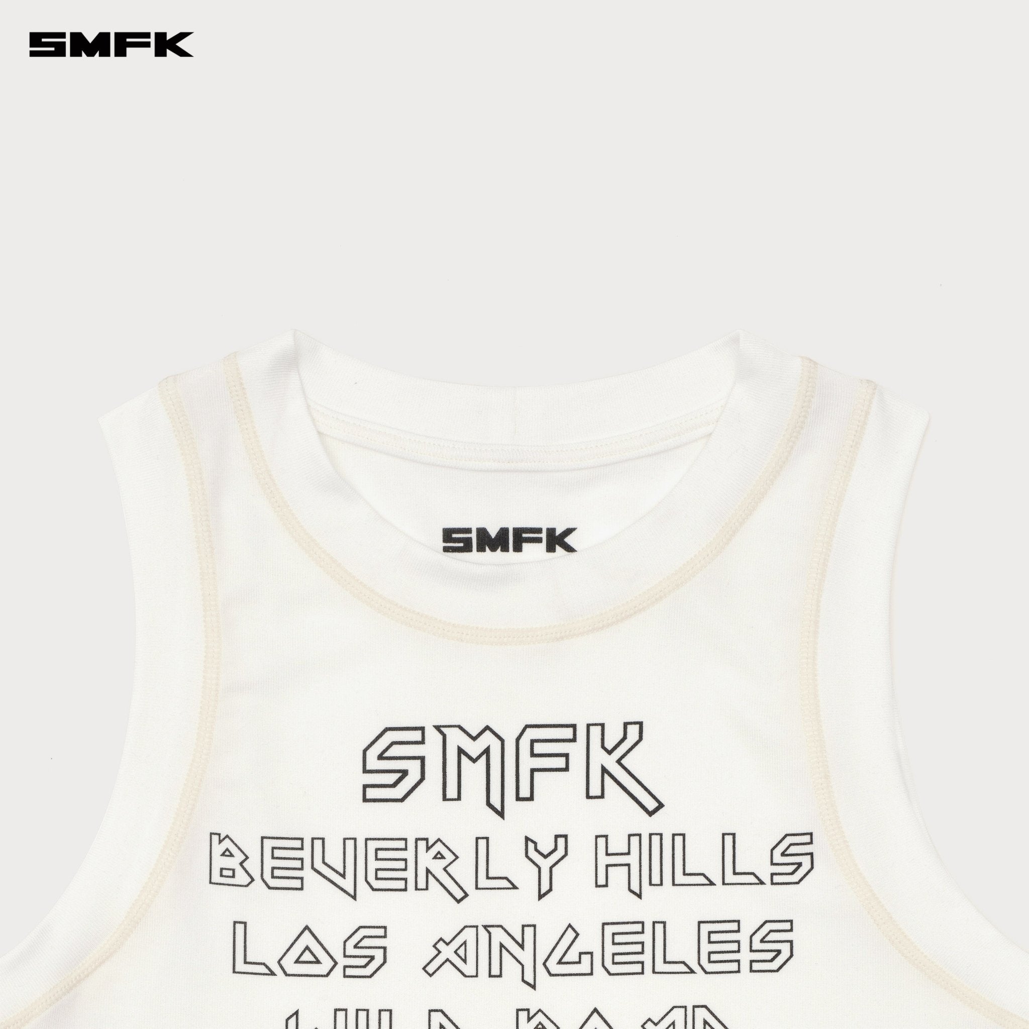 SMFK Beverly Sports Tank Top In White | MADAX
