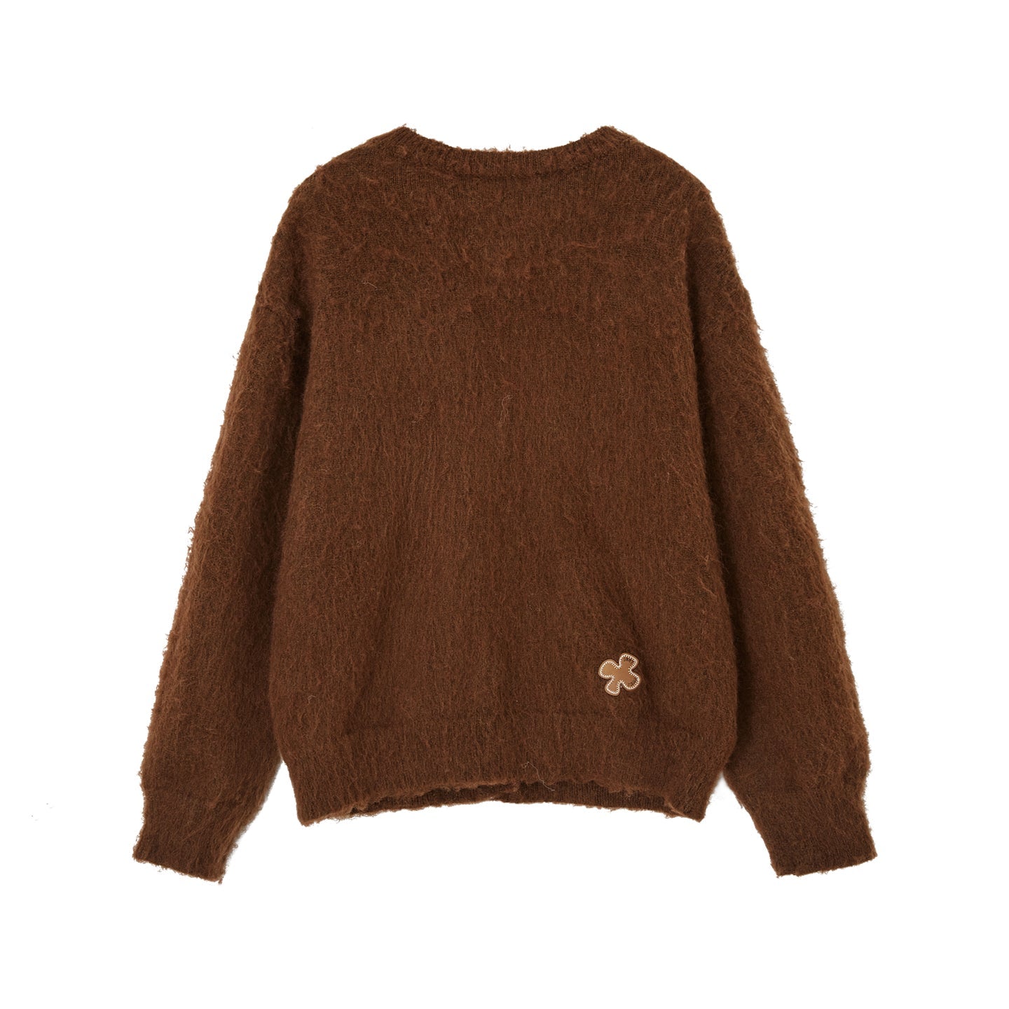 SOMESOWE Birds and Butterflies Cardigan Sweater In Brown | MADAX