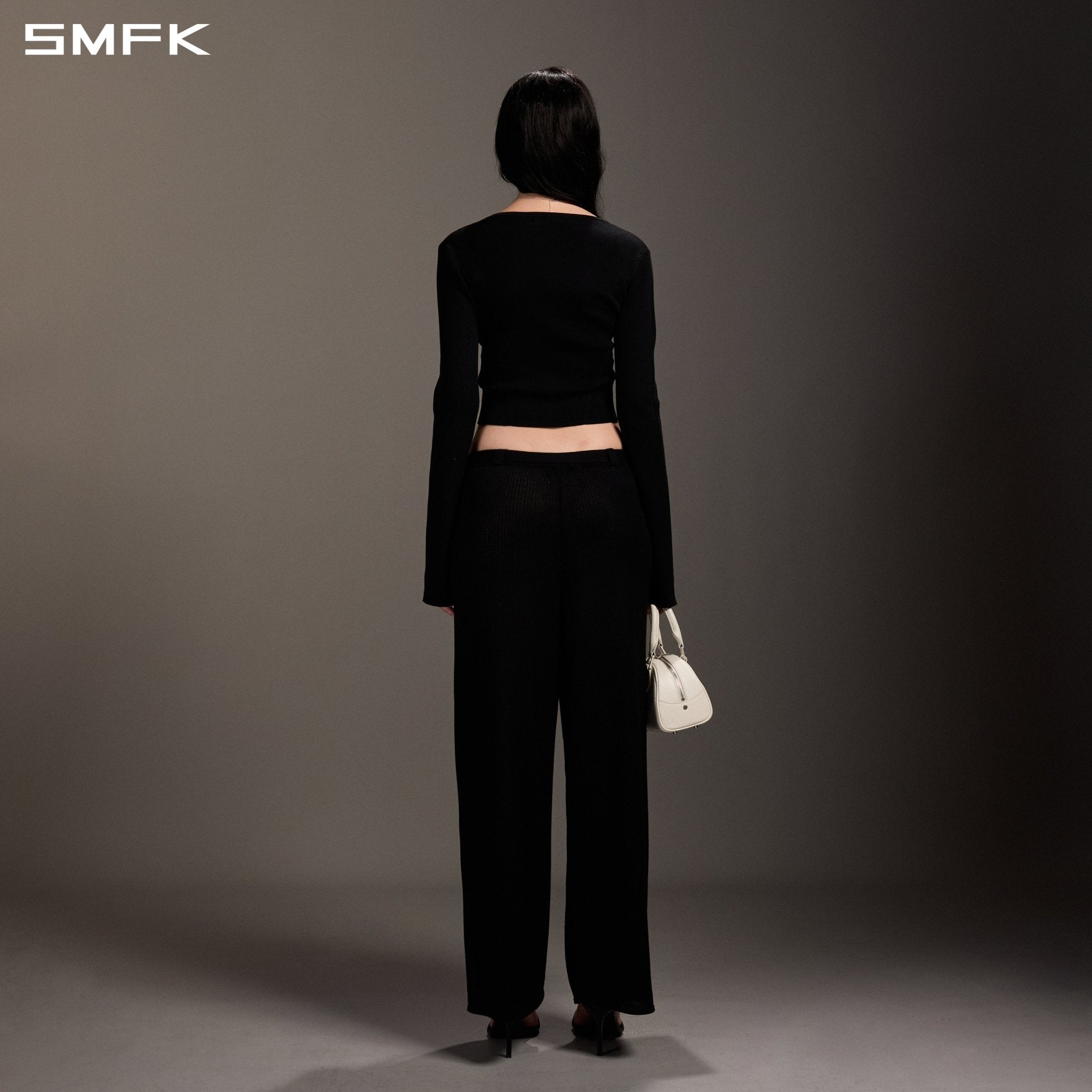 SMFK Black Bell-Sleeved Cardigan | MADAX