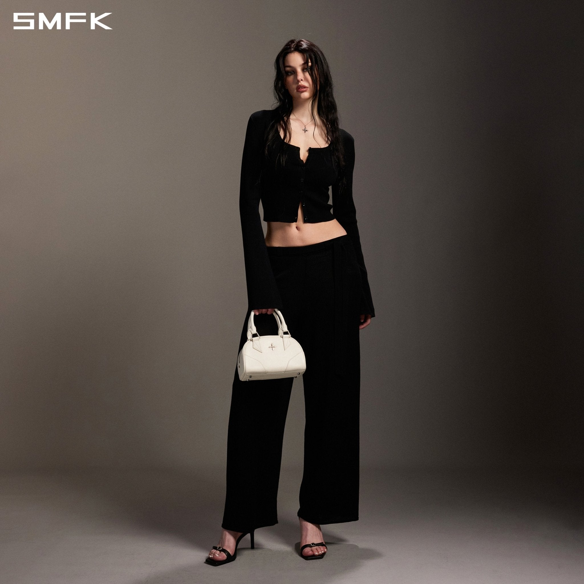 SMFK Black Bell-Sleeved Cardigan | MADAX