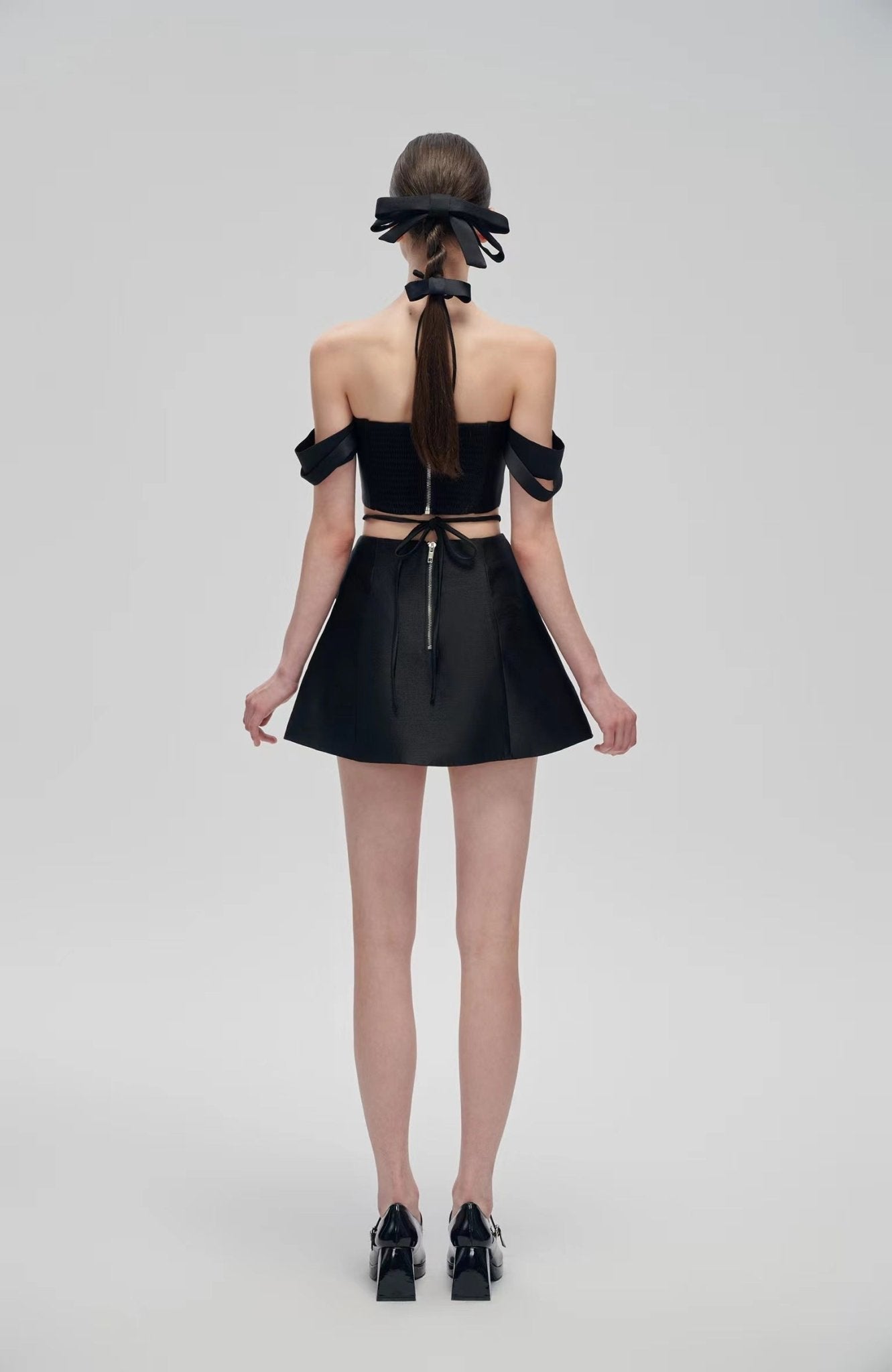 Fa sogno Black Bow Tie Two - piece Dress | MADA IN CHINA