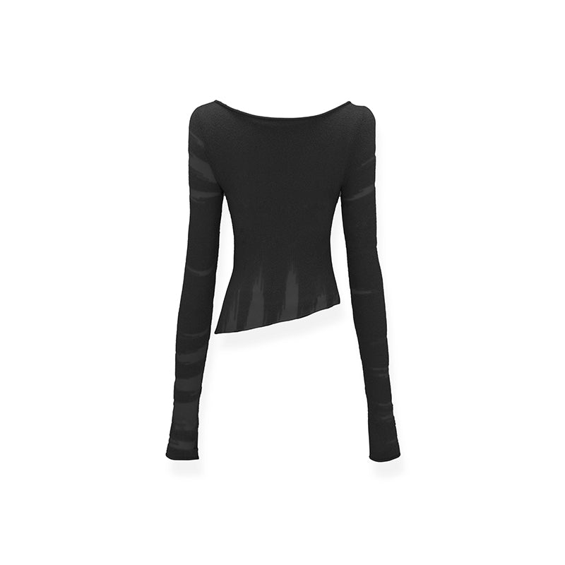 NAWS Black Burnout Knitwear | MADAX