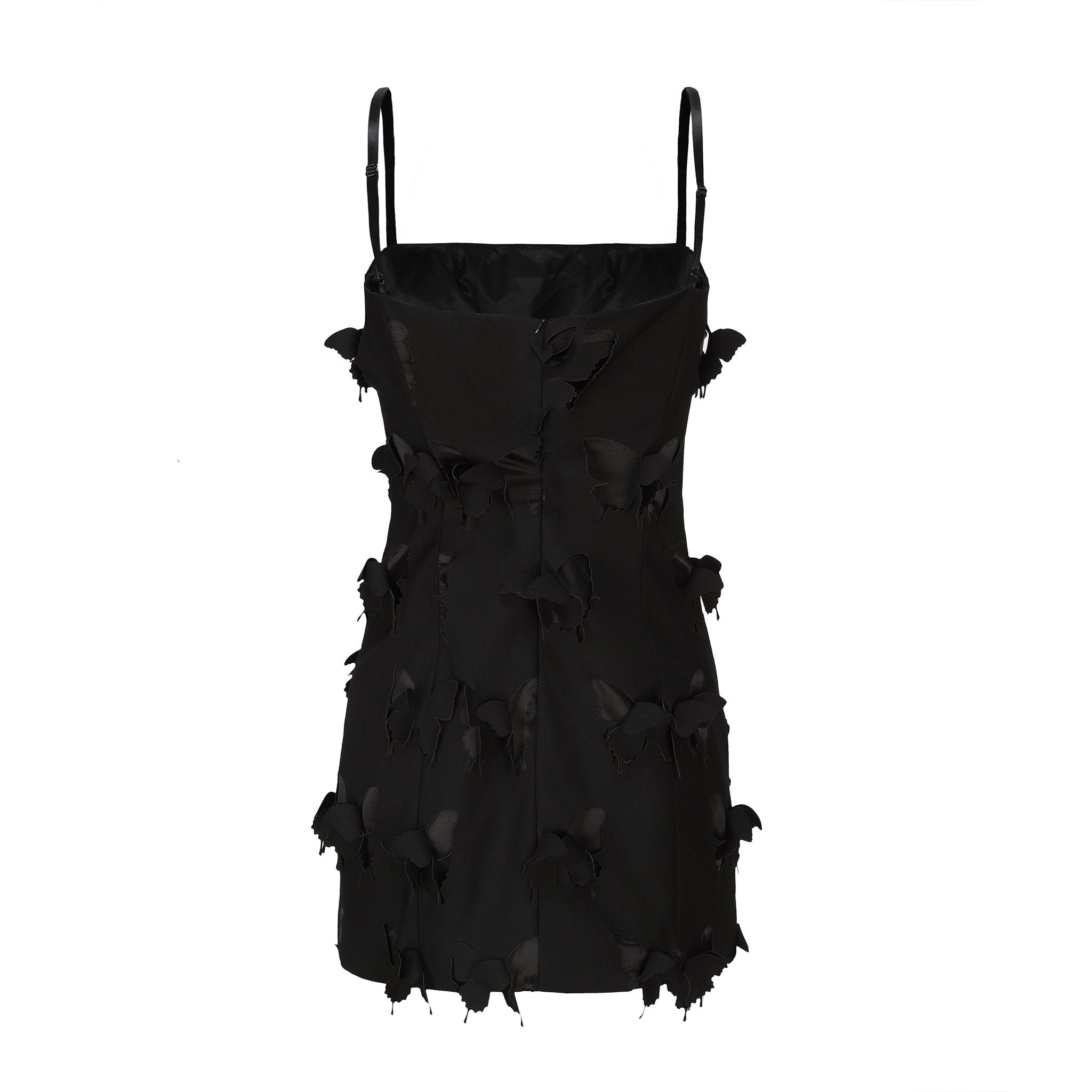 ARTE PURA Black Butterfly Cutout Halter Dress | MADA IN CHINA