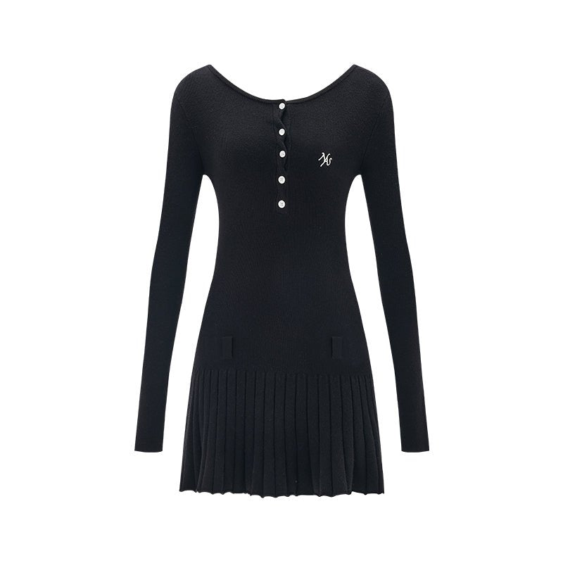 NAWS Black Classic Knit Dress | MADAX