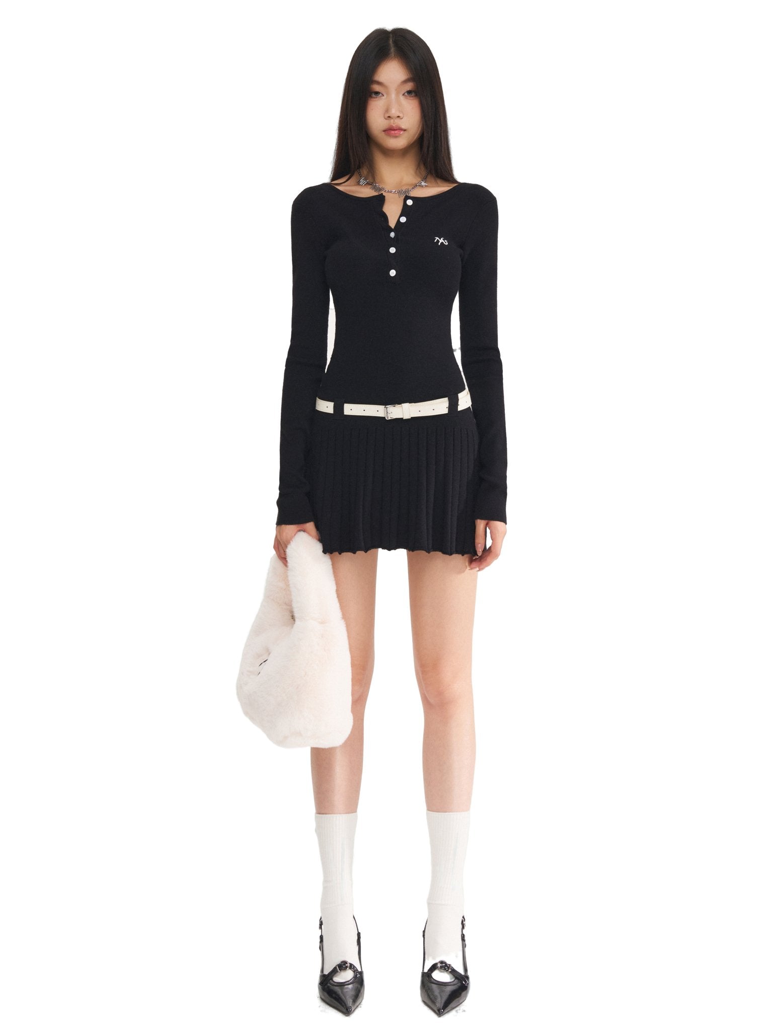 NAWS Black Classic Knit Dress | MADAX