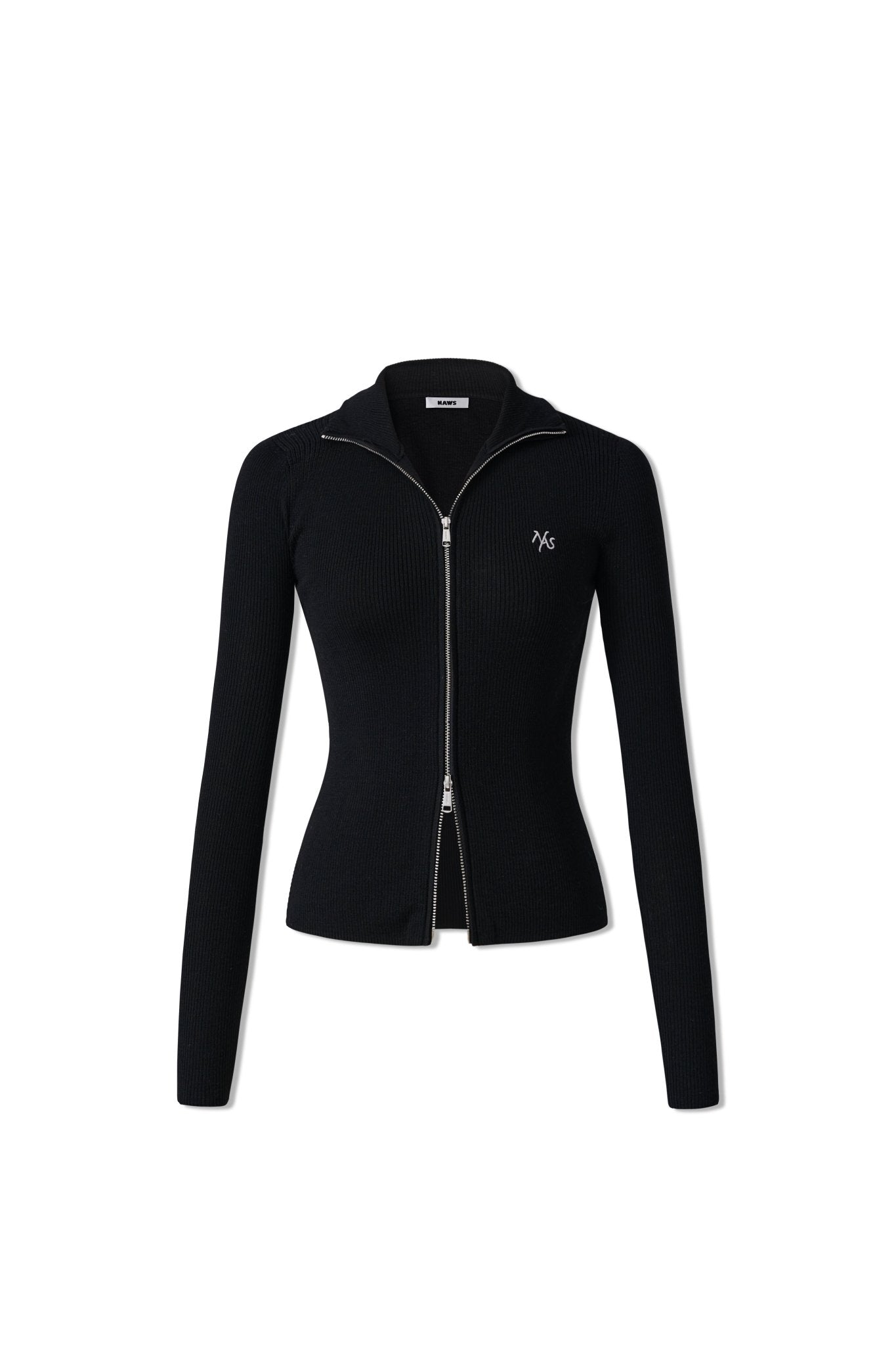 NAWS Black Classic Logo Knit Cardigan | MADAX