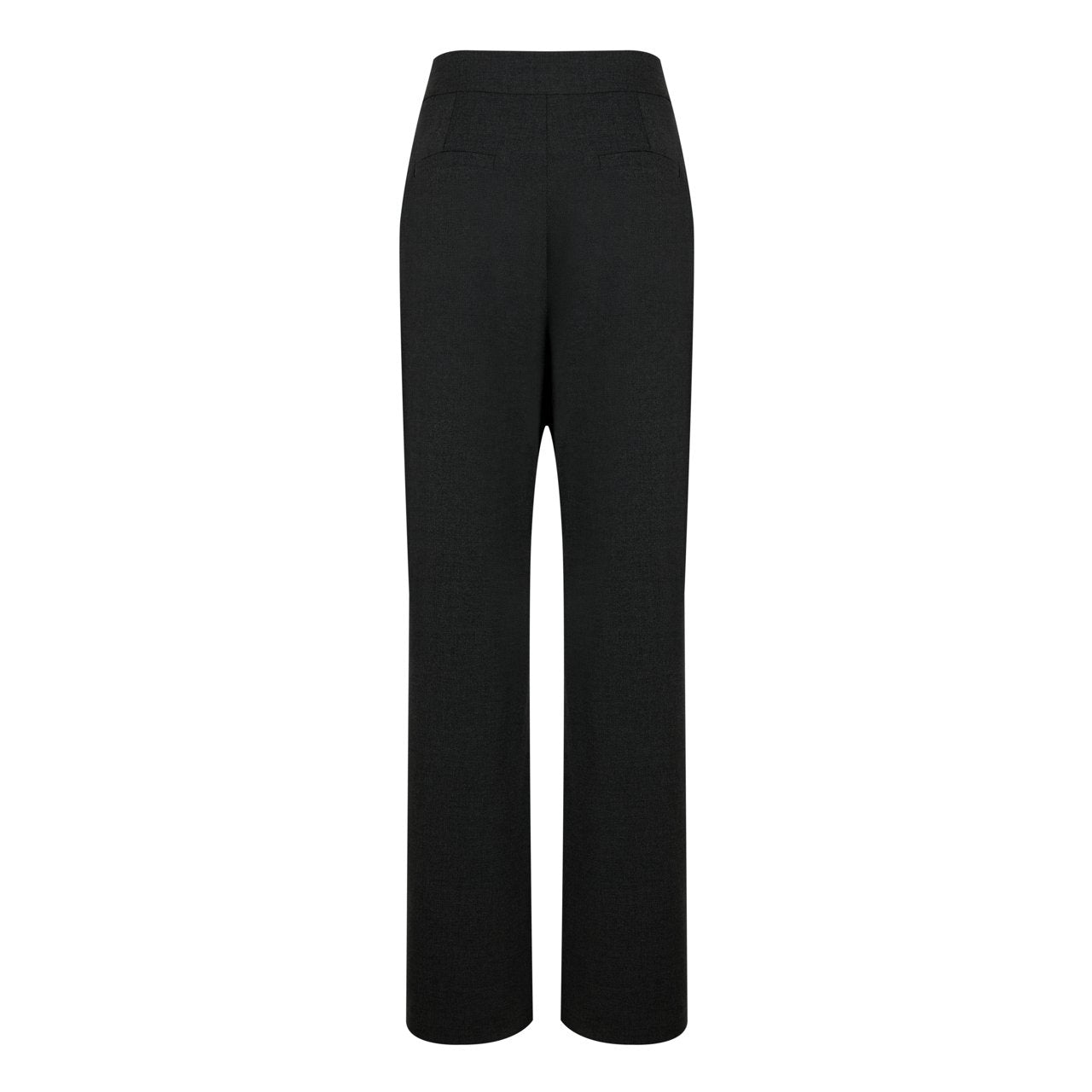 THREE QUARTERS Black Cropped Pleated Straight Leg Casual Pants | MADA IN CHINA